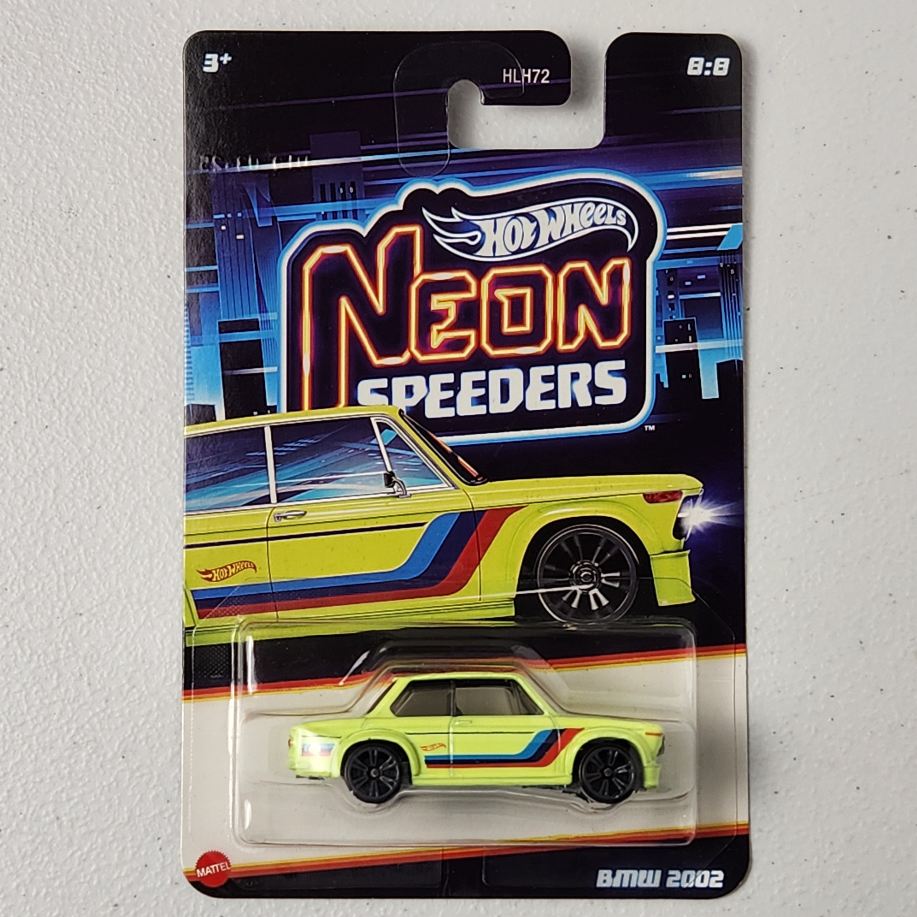 BMW 2002 8/8 METAL BASE European Neon Speeders Hot Wheels 2025