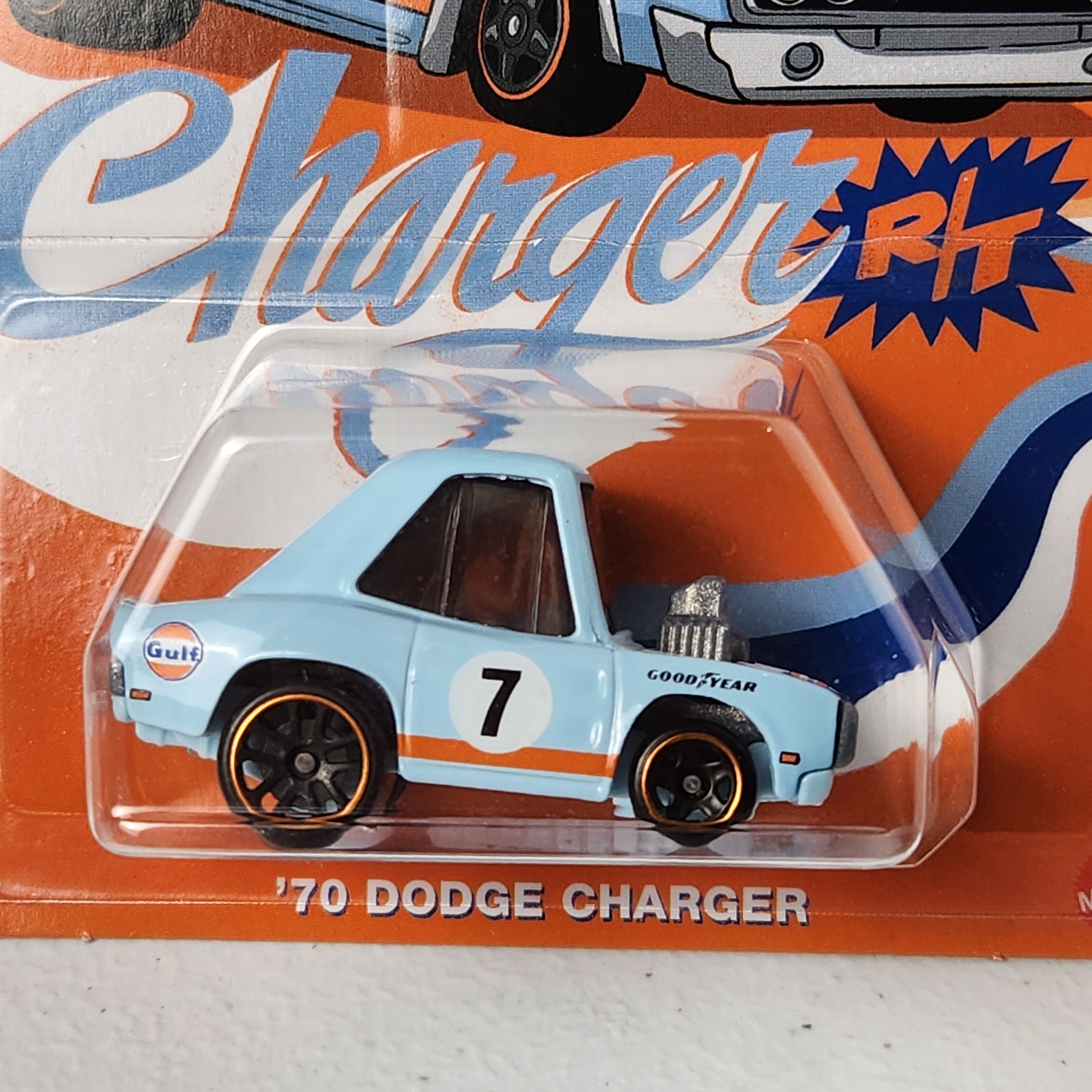 ’70 Dodge Charger #2/5 Tooned Gulf American SS Hot Wheels
