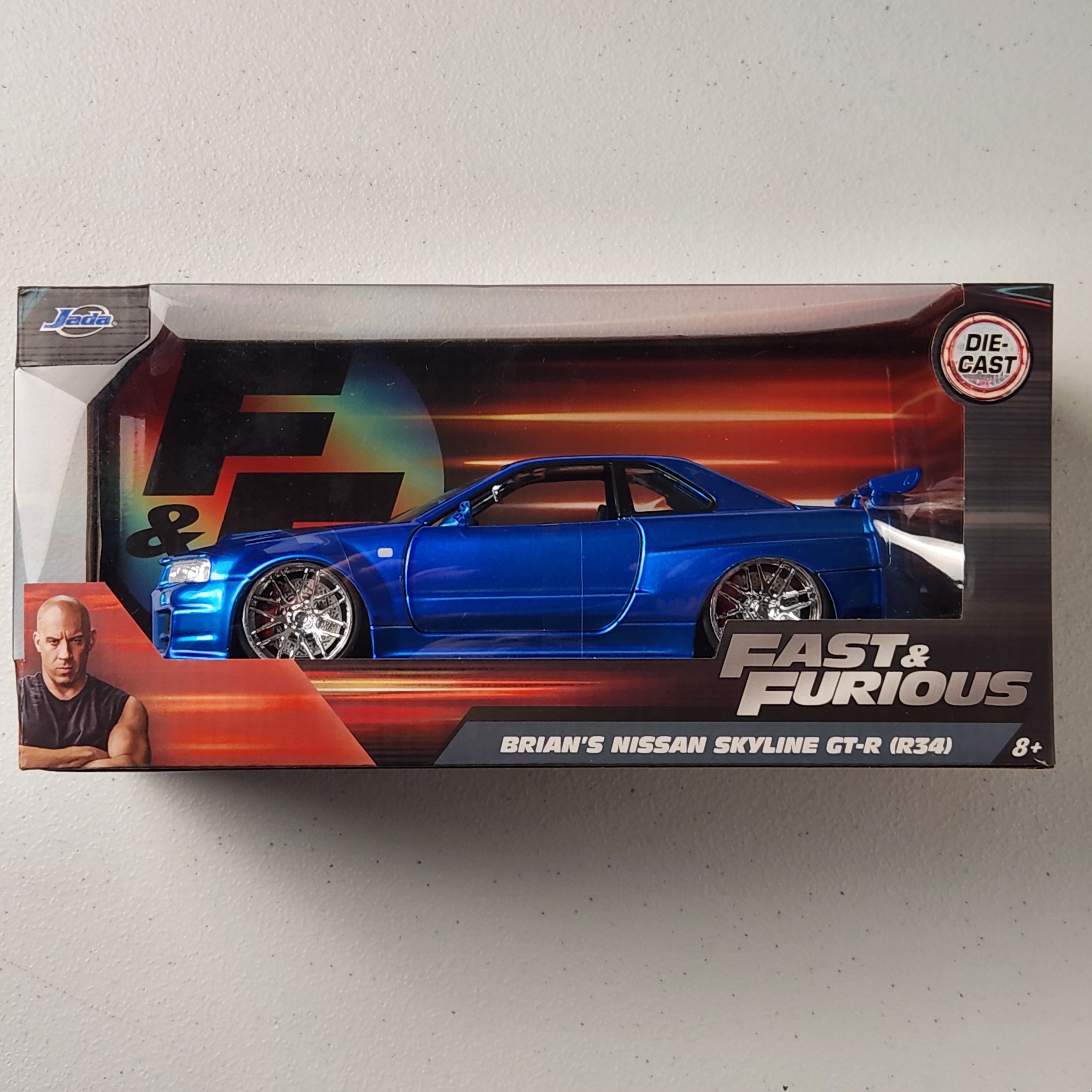 Brian's Nissan Skyline GTR Fast and Furious Hollywood Rides Diecast Jada 1:24