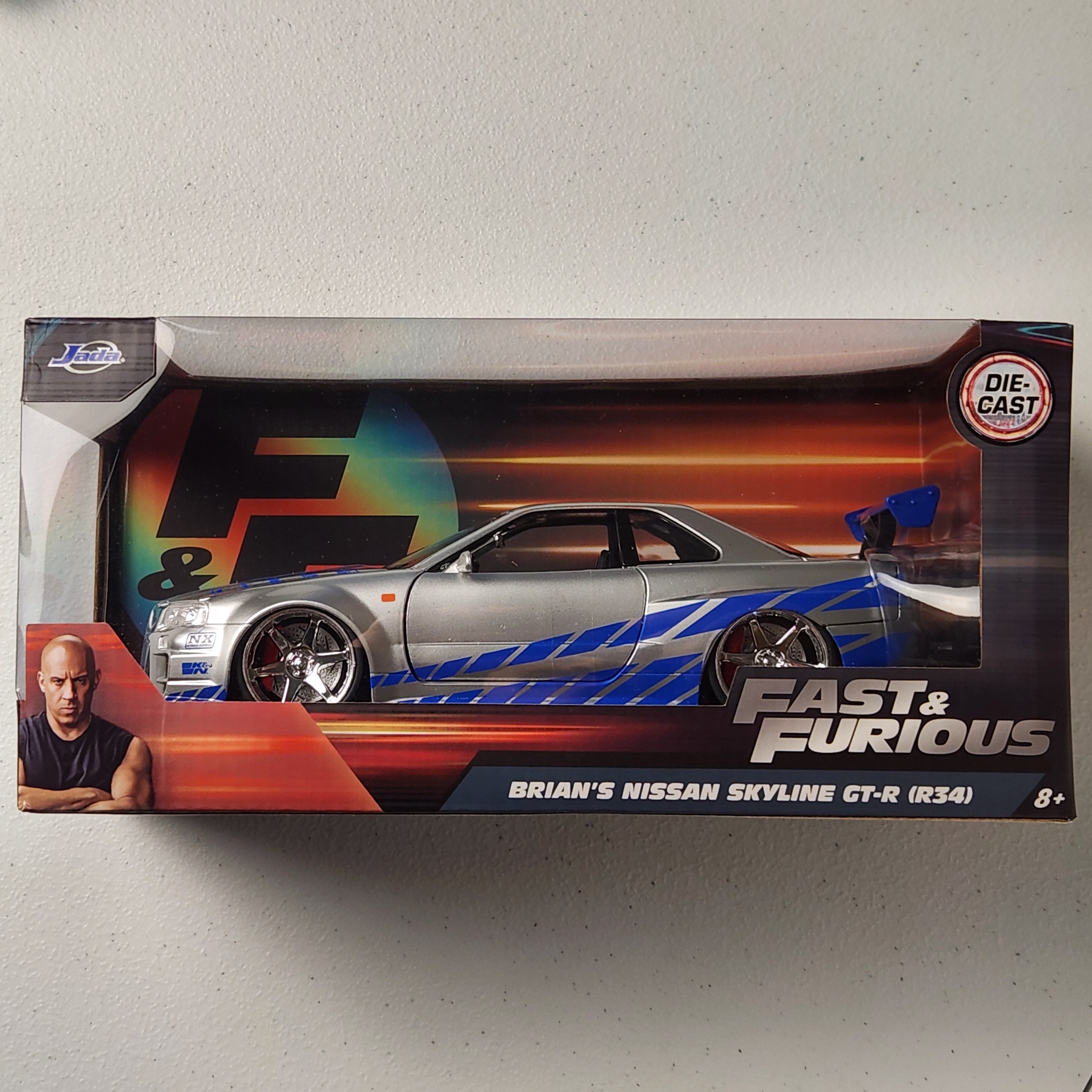 Brian's Nissan Skyline GTR Fast and Furious Hollywood Rides Diecast Jada