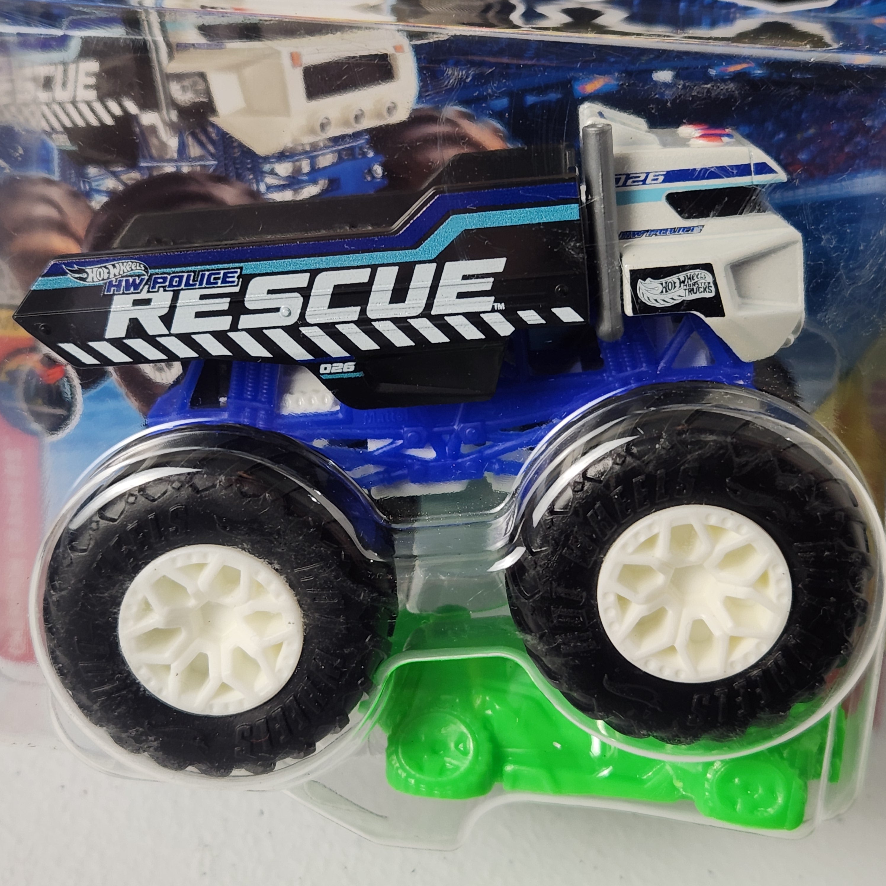 HW Police Rescue Monster Trucks American Silver Series Hot Wheels 2026