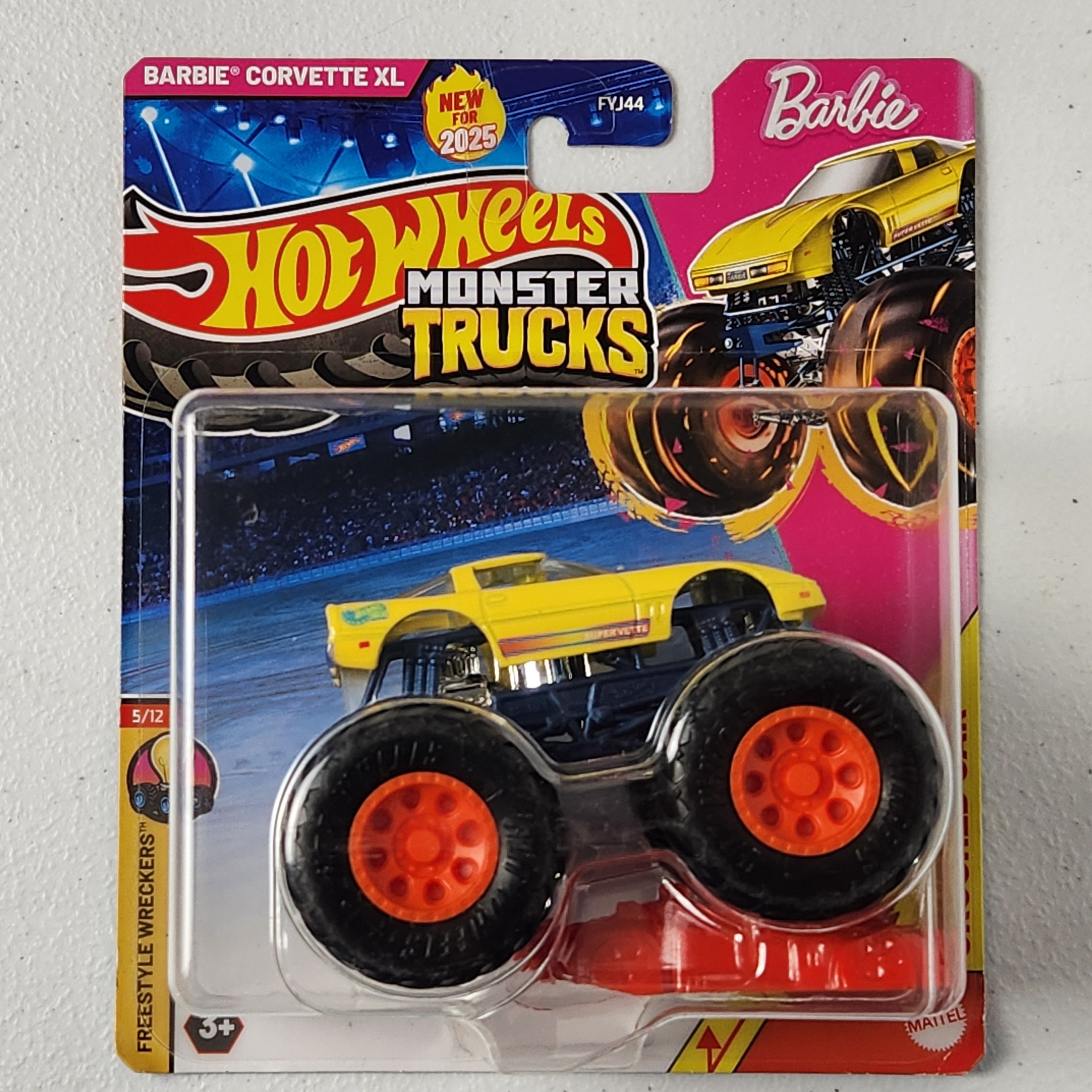 Barbie Corvette XL Monster Trucks American Silver Series Hot Wheels 2025