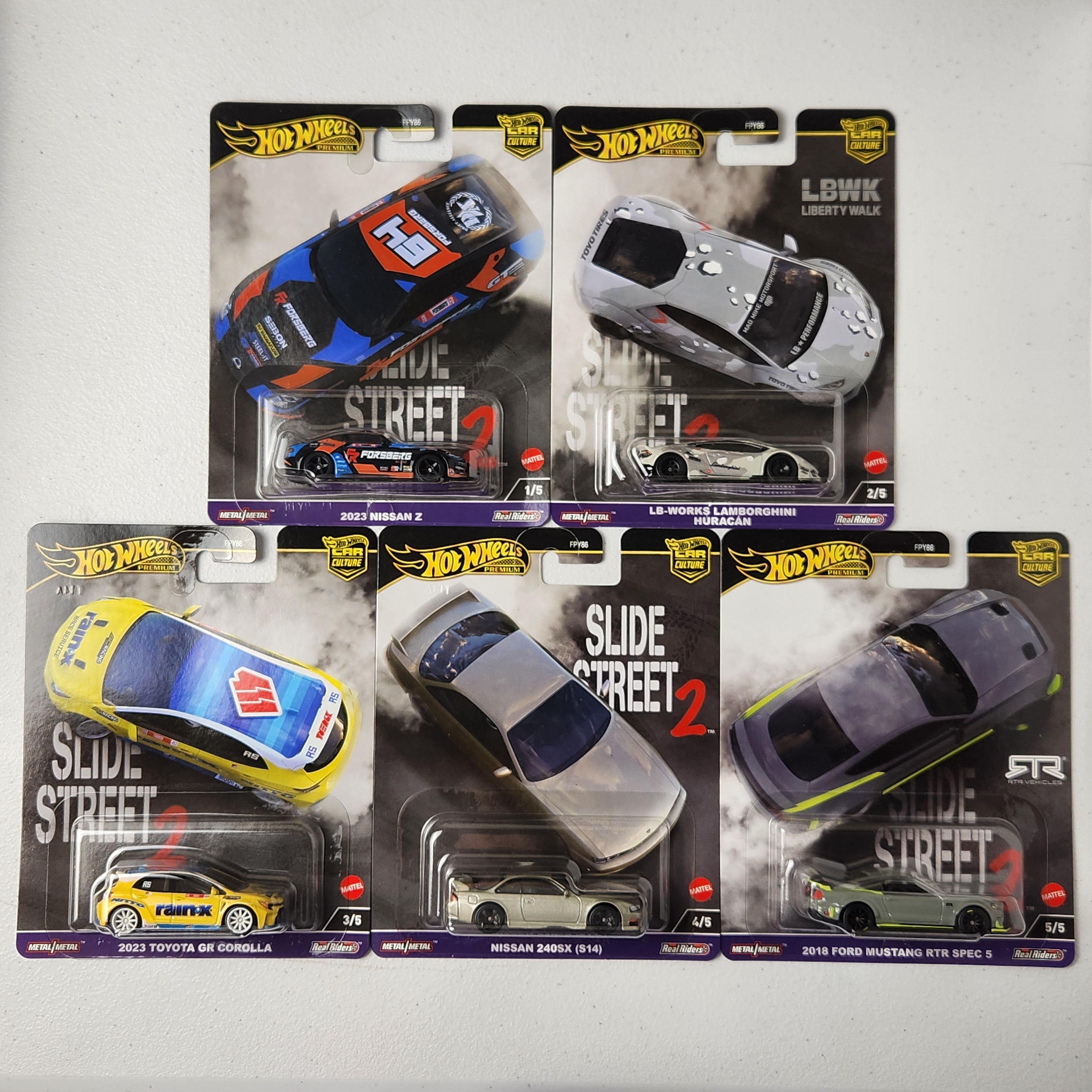 Slide Street 2 5 Car Set Premium Hot Wheels 2024