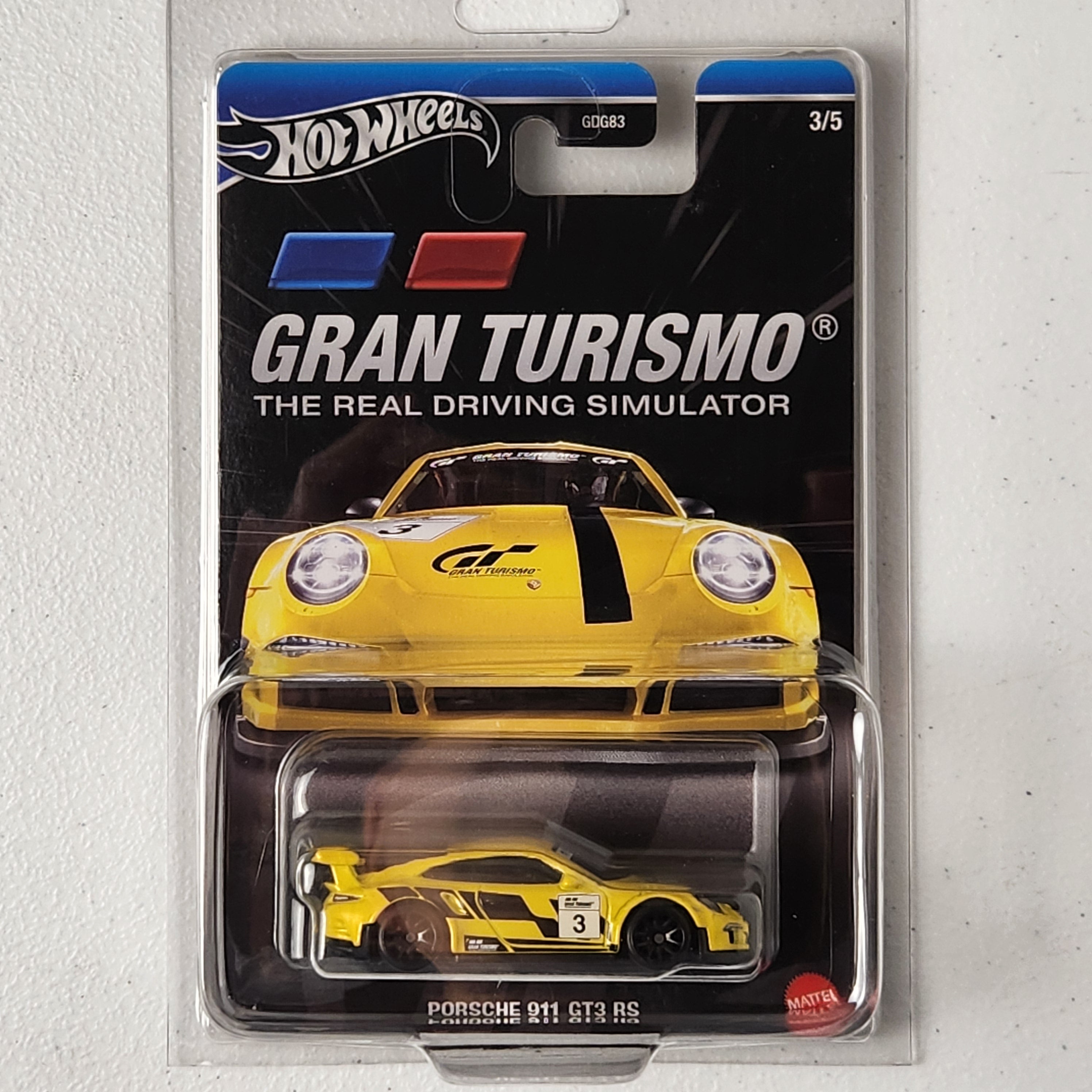 Porsche 911 GT3 RS #3/5 Gran Turismo European Silver Series Hot Wheels 2023
