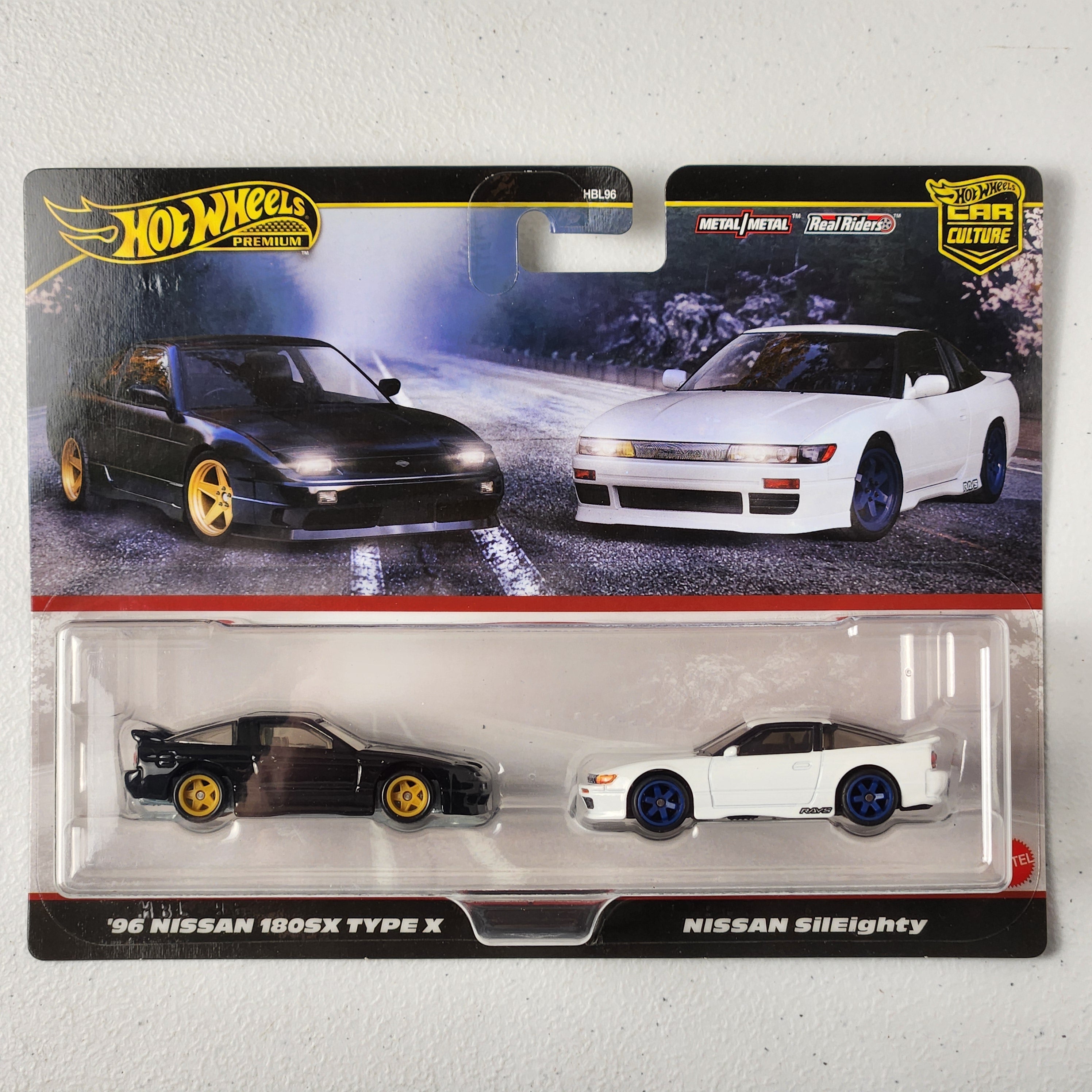 '96 Nissan 180SX Type X & Nissan Sileighty Car Culture 2 Car Pack JDM Premium Hot Wheels 2024