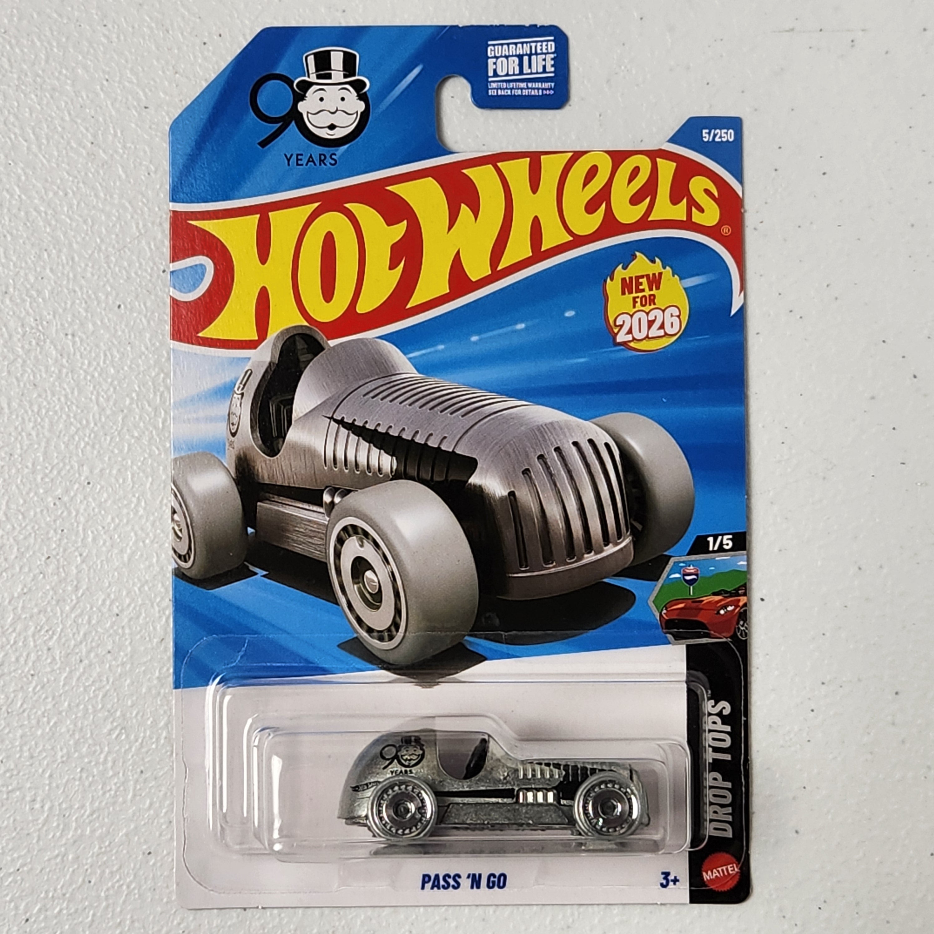 Pass 'N Go Monopoly Metal Token Race Car American Mainline Hot Wheels