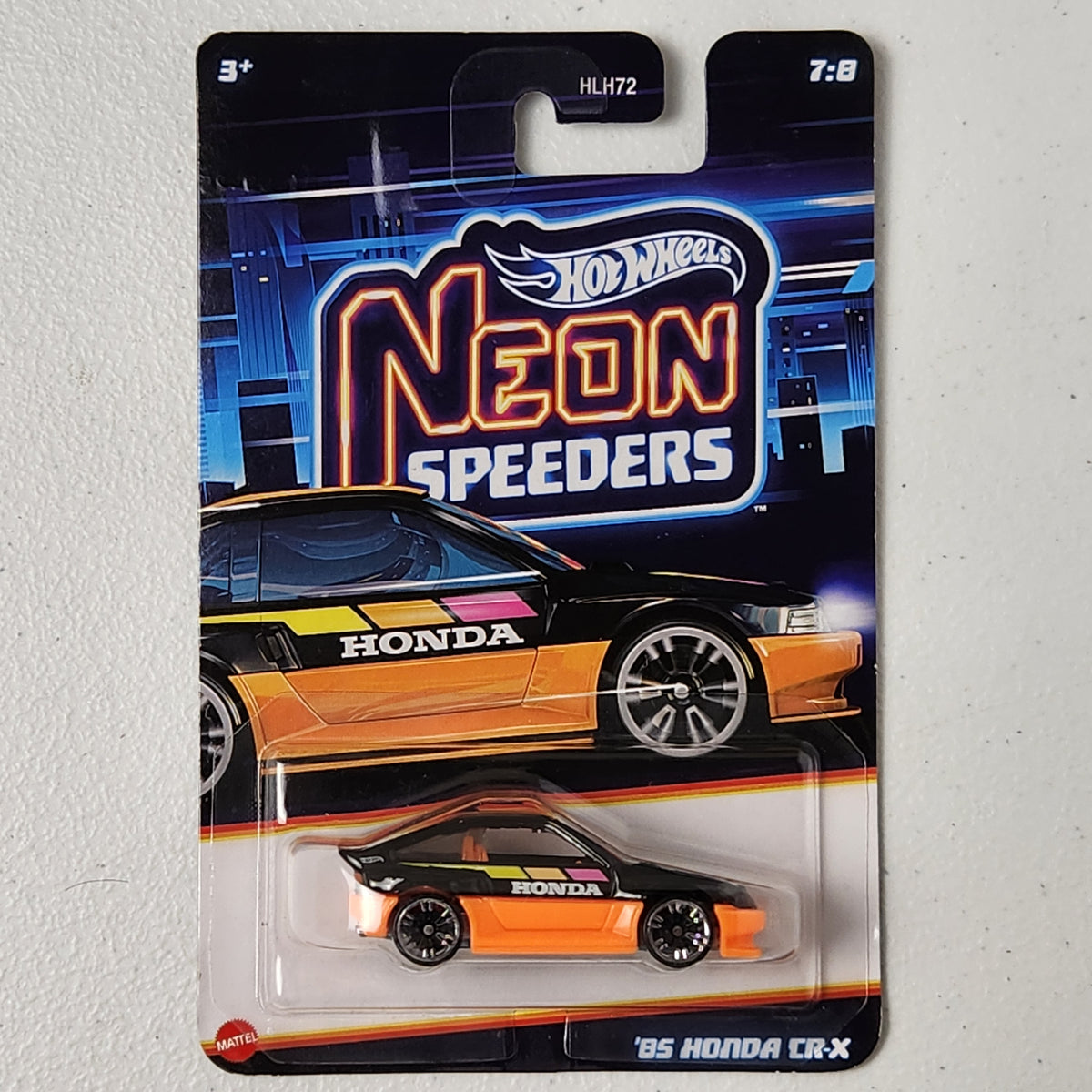 85 Honda CR-X METAL BASE 7/8 JDM Neon Speeders Hot Wheels 2025