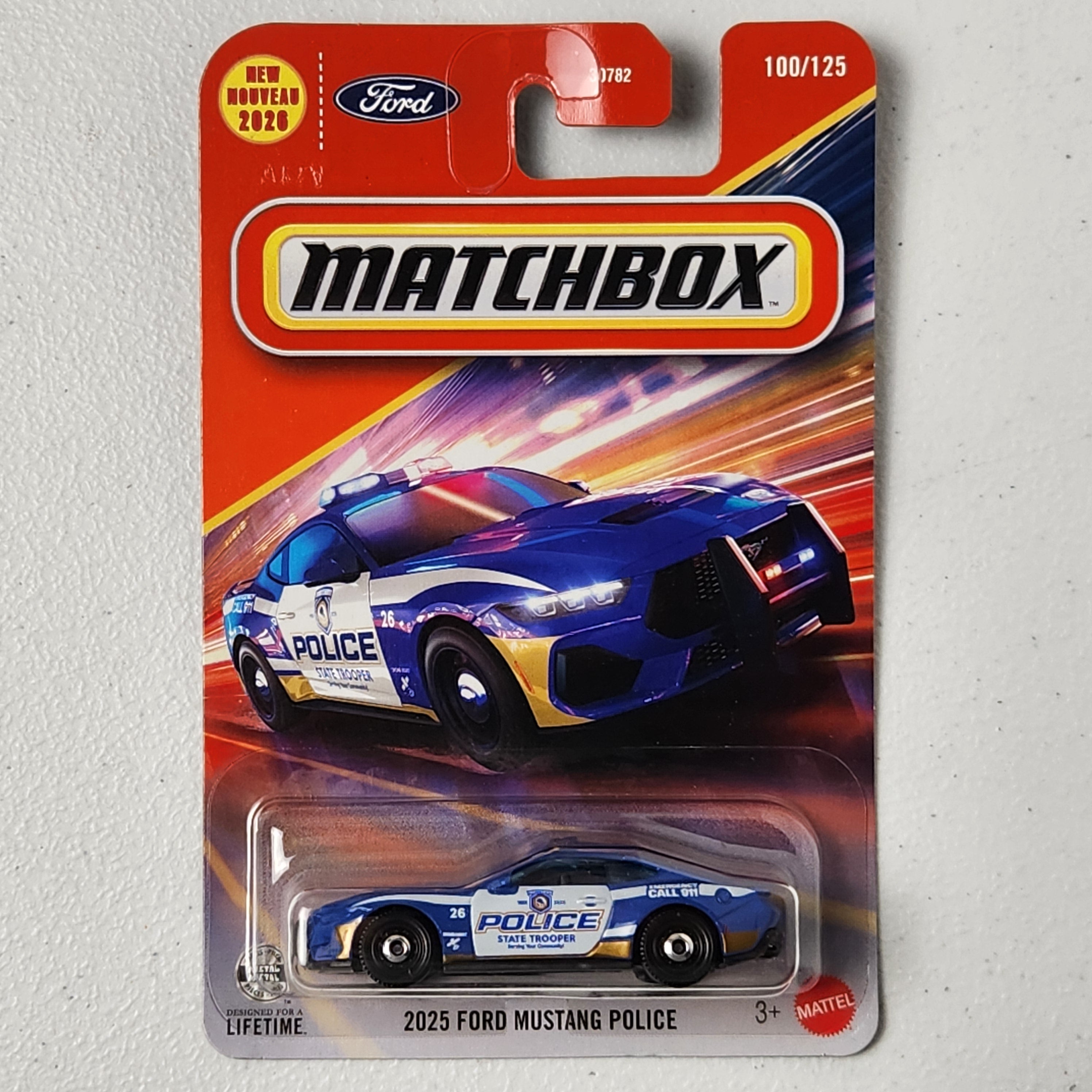 2025 Ford Mustang Police American Mainline Matchbox