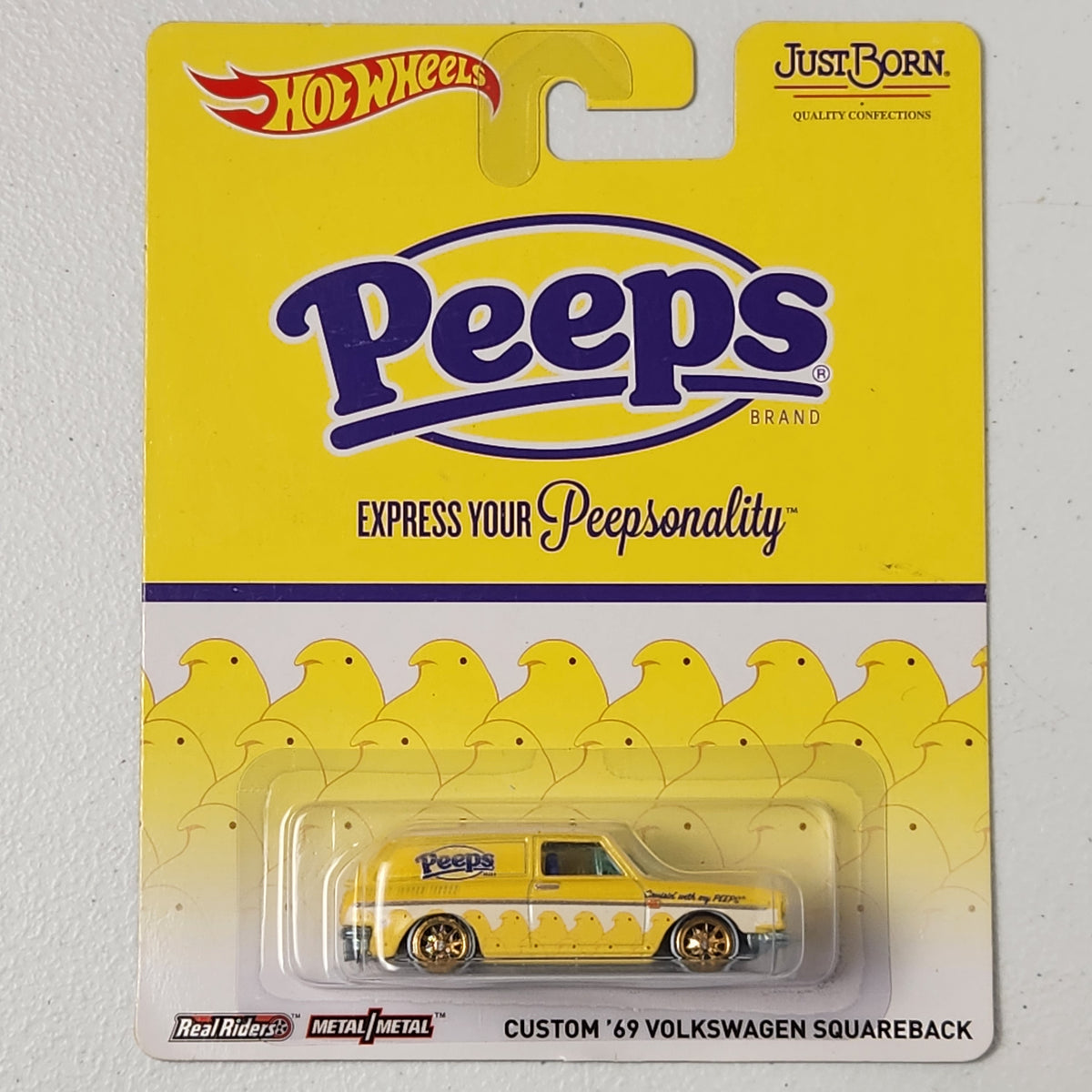 Custom '69 Volkswagen Squareback Peeps Just Born European Premium Hot Wheels 2014