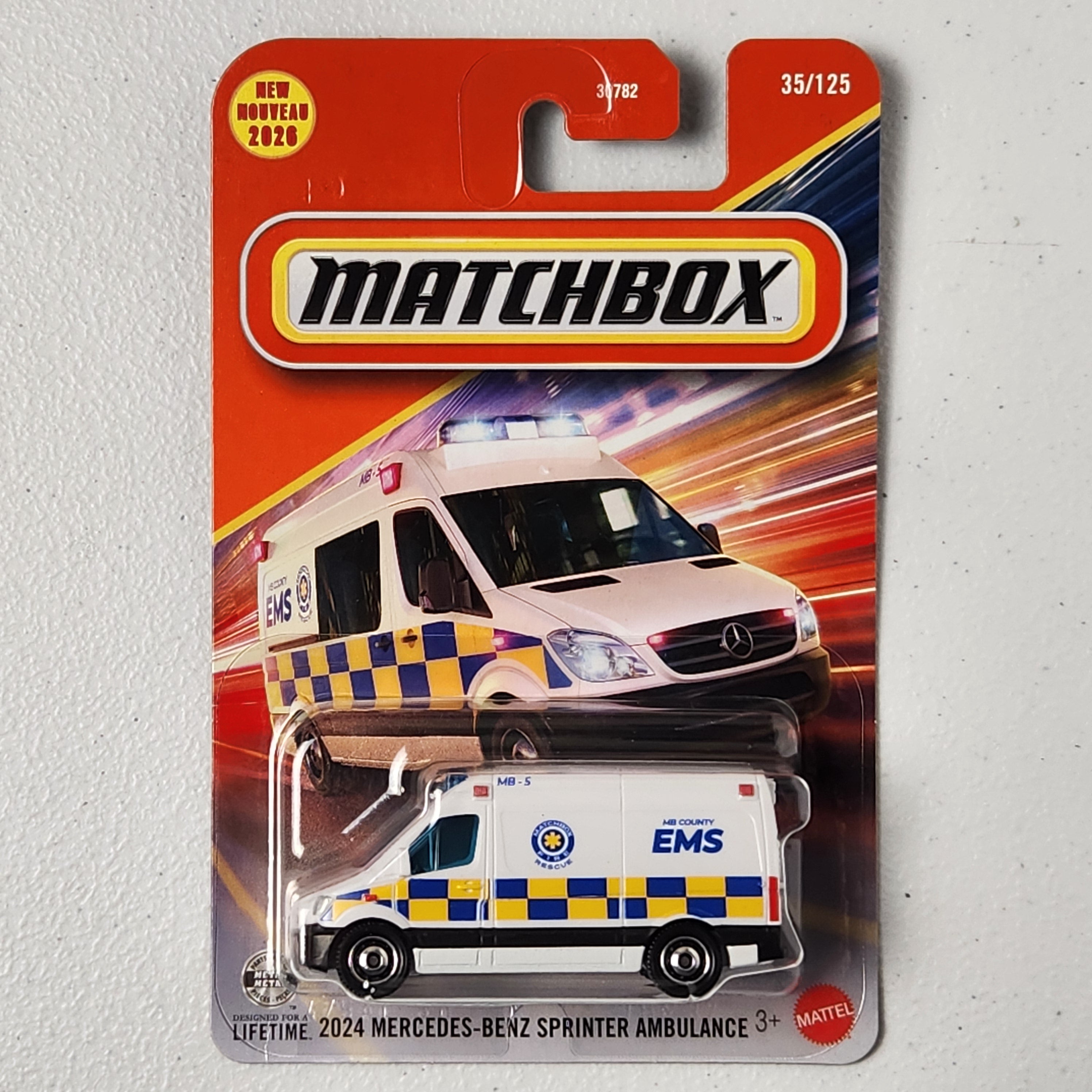 2024 Mercedes-Benz Sprinter Ambulance EMT European Mainline Matchbox