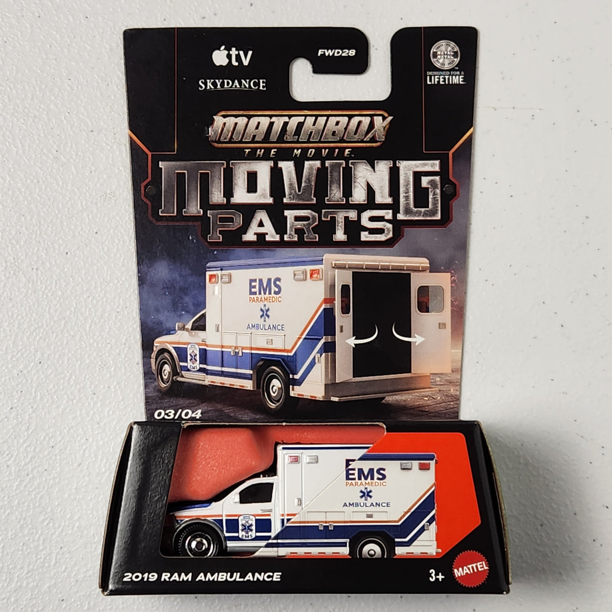2019 Ram Ambulance American Moving Parts Matchbox 2026
