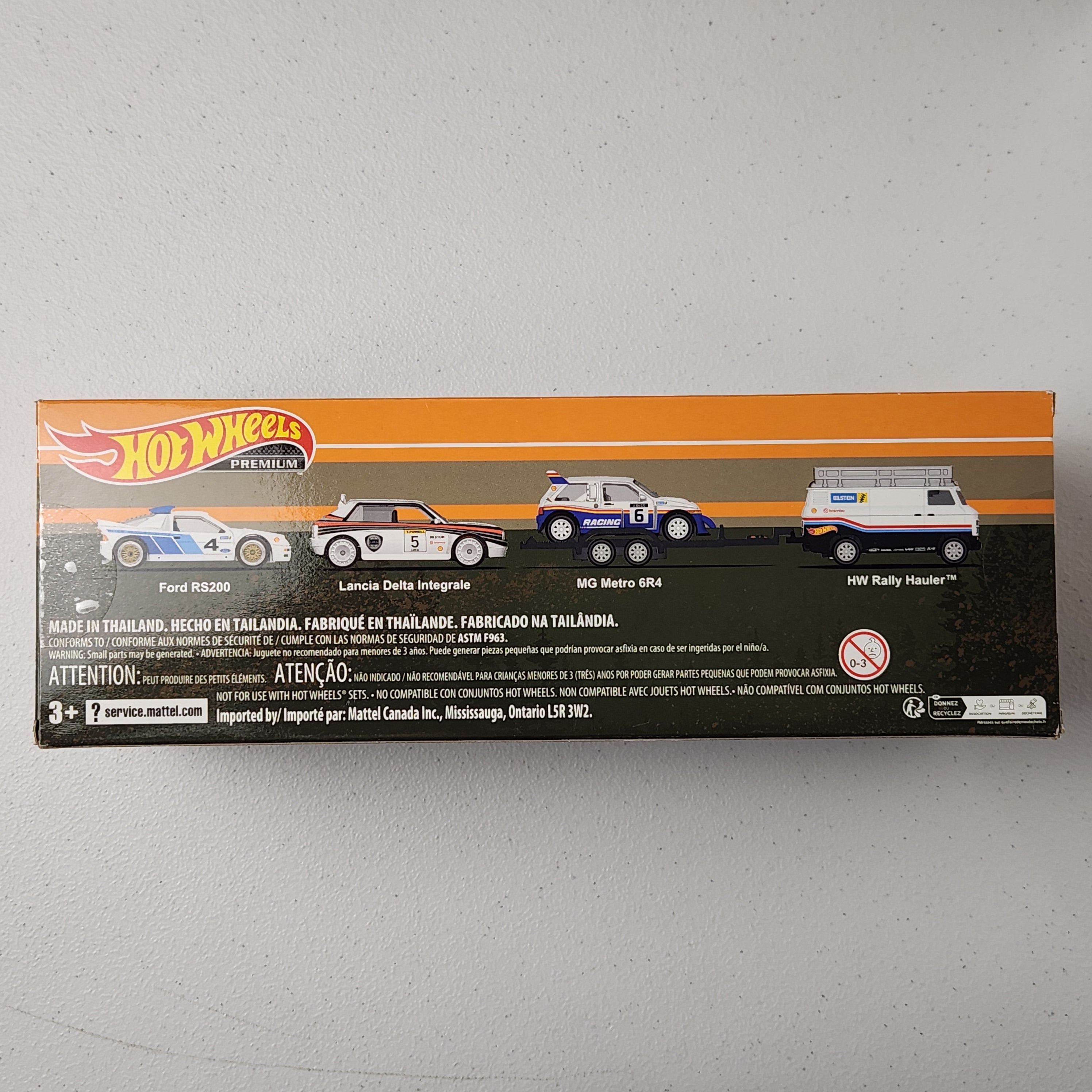 MG Metro, Lancia Delta Integrale, HW Rally Hauler, Ford RS200 Diorama HW Rally Haulers European Premium Hot Wheels 2024