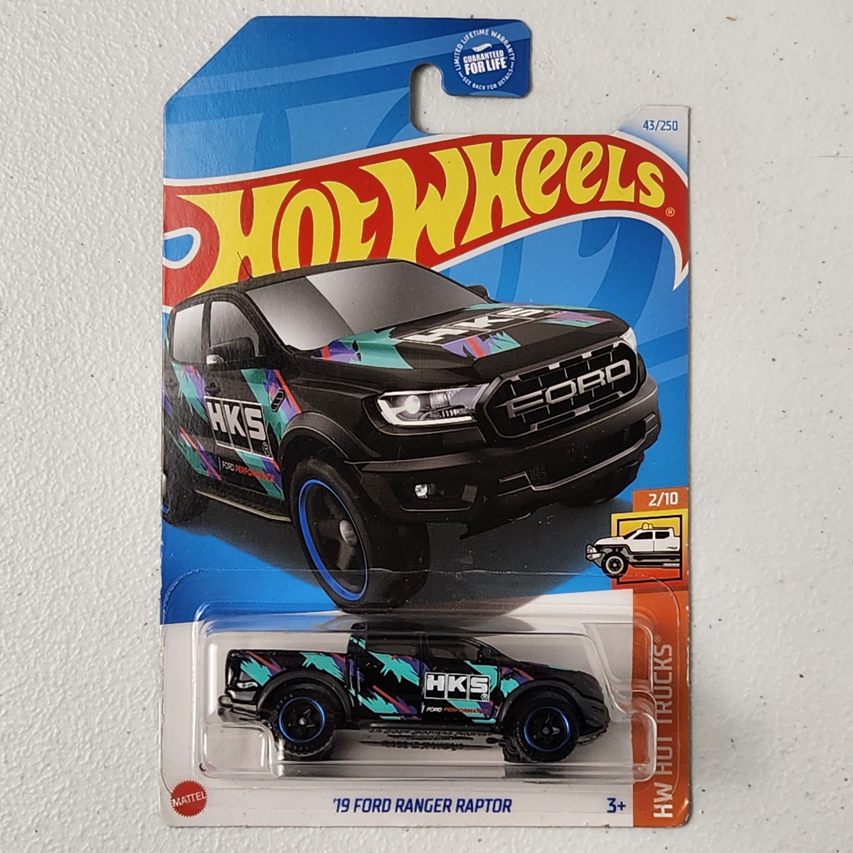 19 Ford Ranger Raptor Pickup American Mainline Hot Wheels