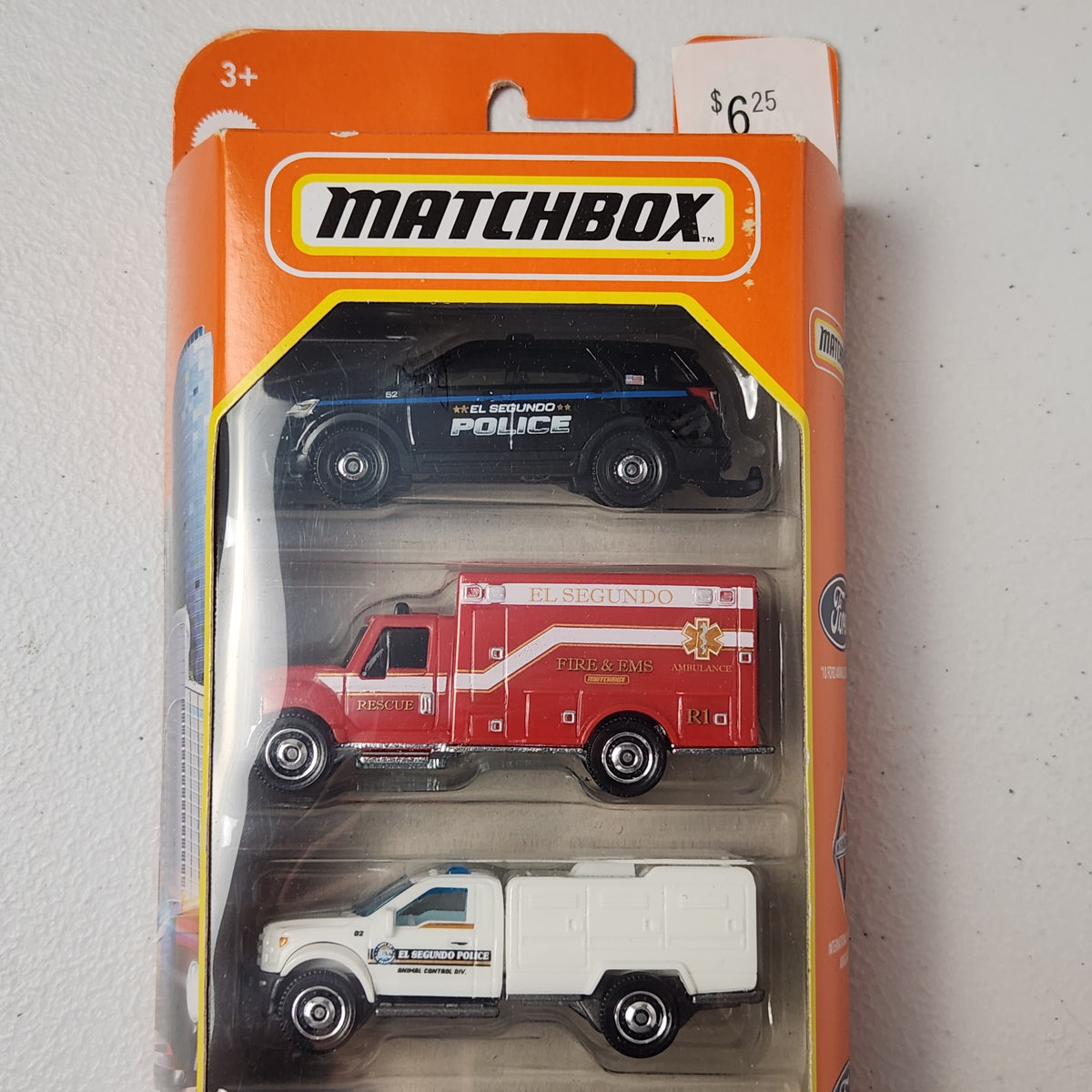 MBX Service 5-Pack Emergency Ambulance Police Other Mainline Matchbox