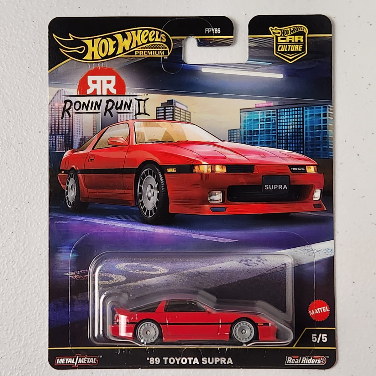 89 Toyota Supra 5/5 Car Culture: Ronin Run II JDM Premium Hot Wheels 2025