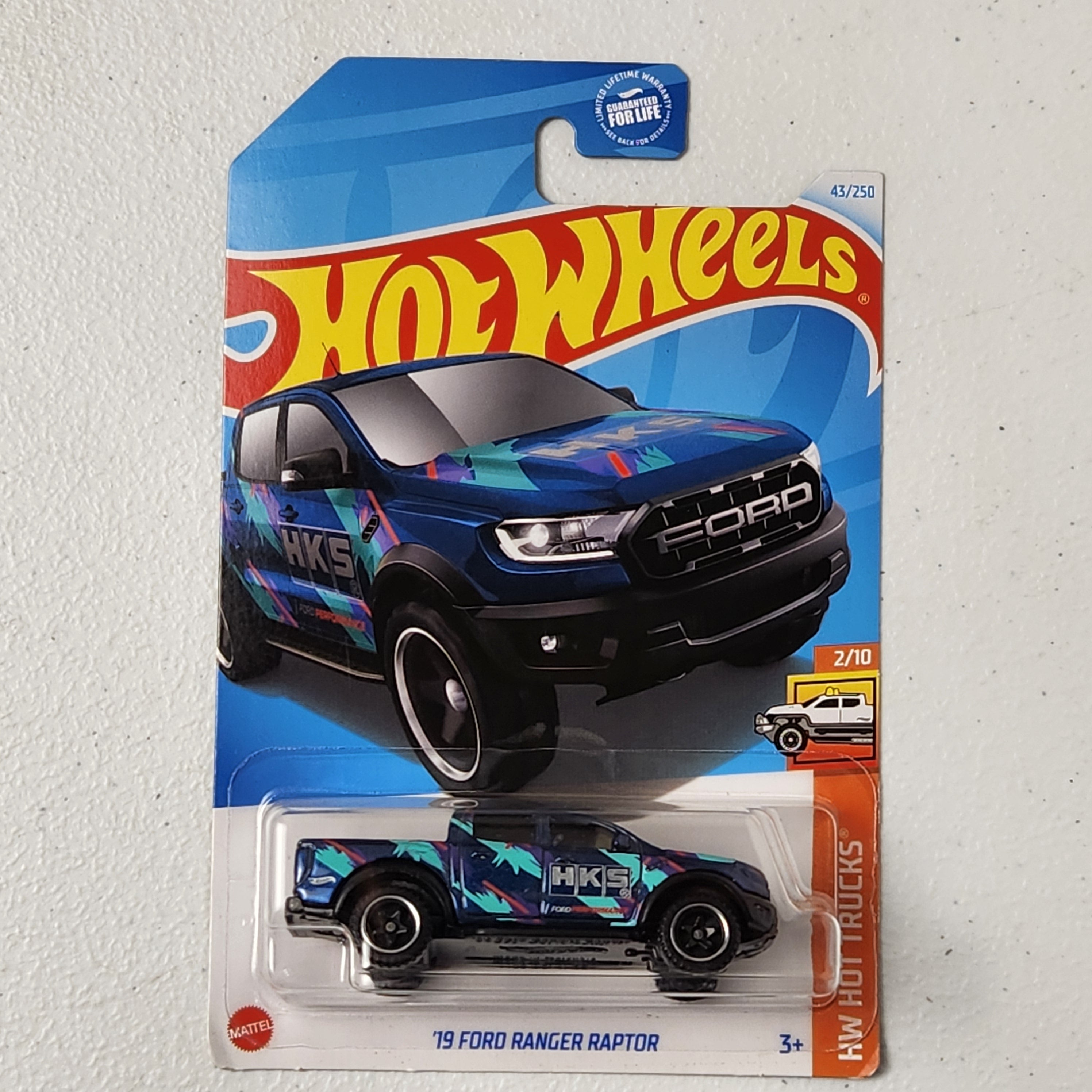 19 Ford Ranger Raptor Pickup American Mainline Hot Wheels