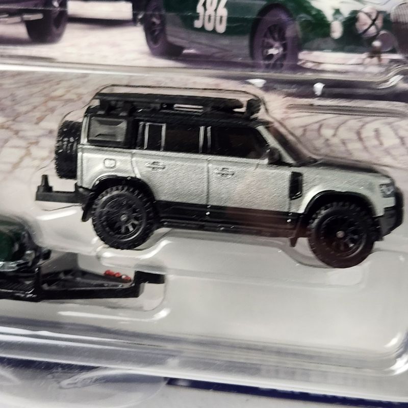 Jaguar MK1, 2023 Land Rover Defender 110 #74 Car Culture Team Transport European Premium Hot Wheels