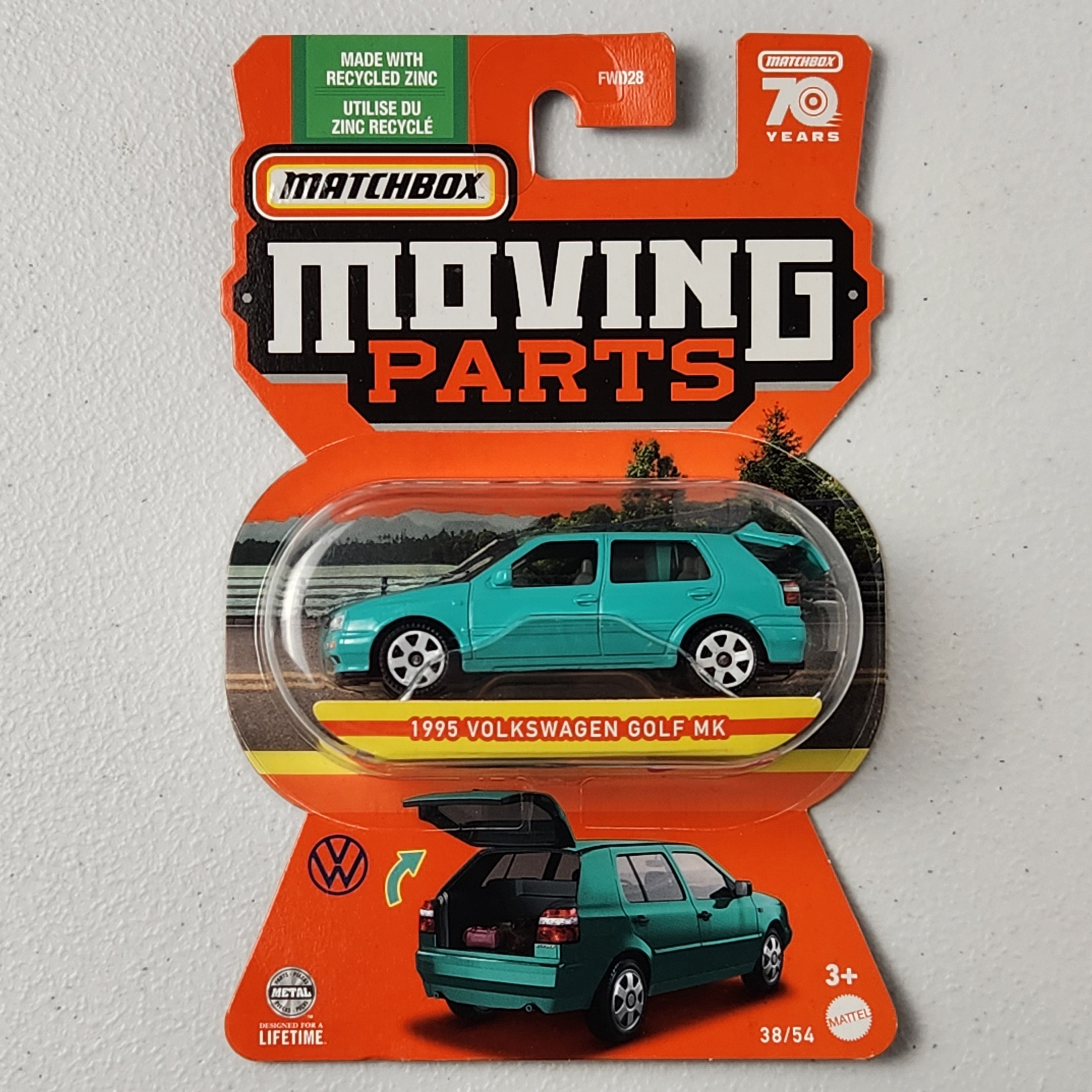1995 Volkswagen Golf MK European Moving Parts Matchbox 2023