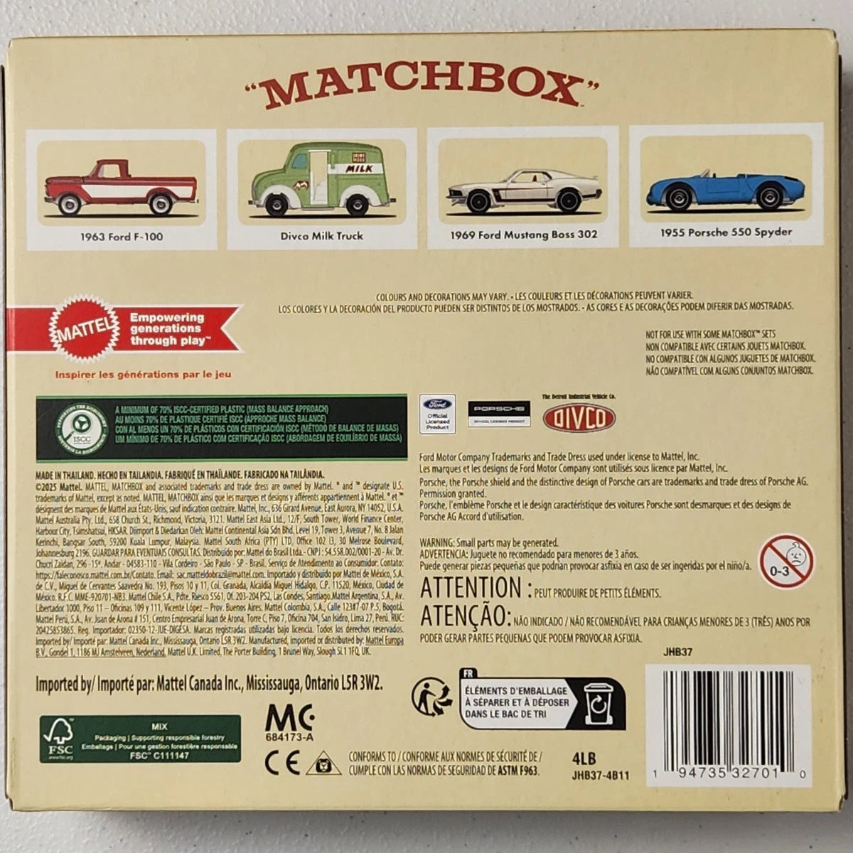 Mattel 80th Matchbox Gift Gift Classics Hot Wheels 5-Pack Kool Kombi Dream Mobile