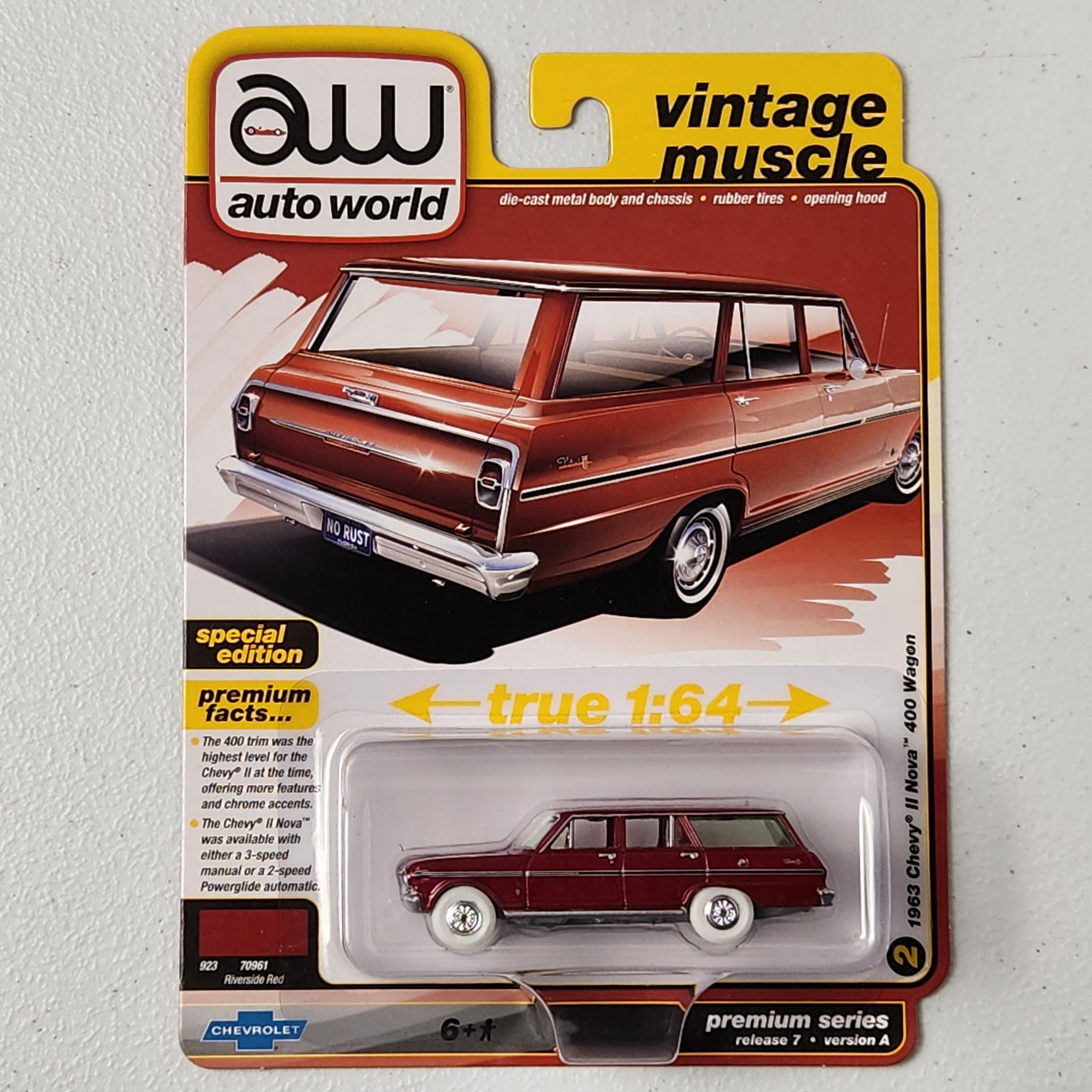 1963 Chevy II Nova 400 Wagon Ultra Red Chase American Auto World