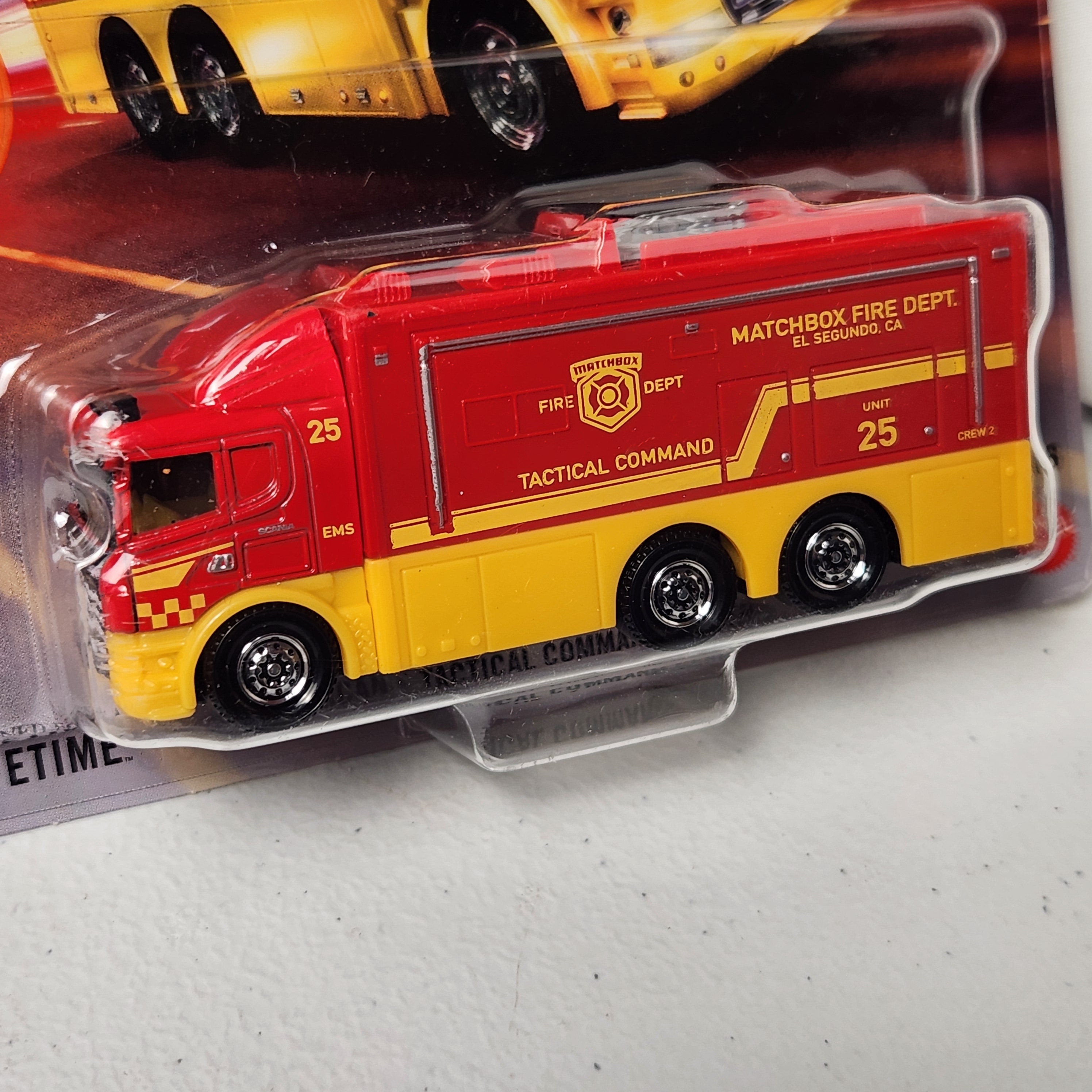 Scania Tactical Command Fire Truck European Moving Parts Matchbox 2025
