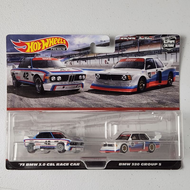 73 BMW 3.0 CSL Race Car, BMW 320 Group 5 Car Culture Premium European Premium Hot Wheels 2 Pack