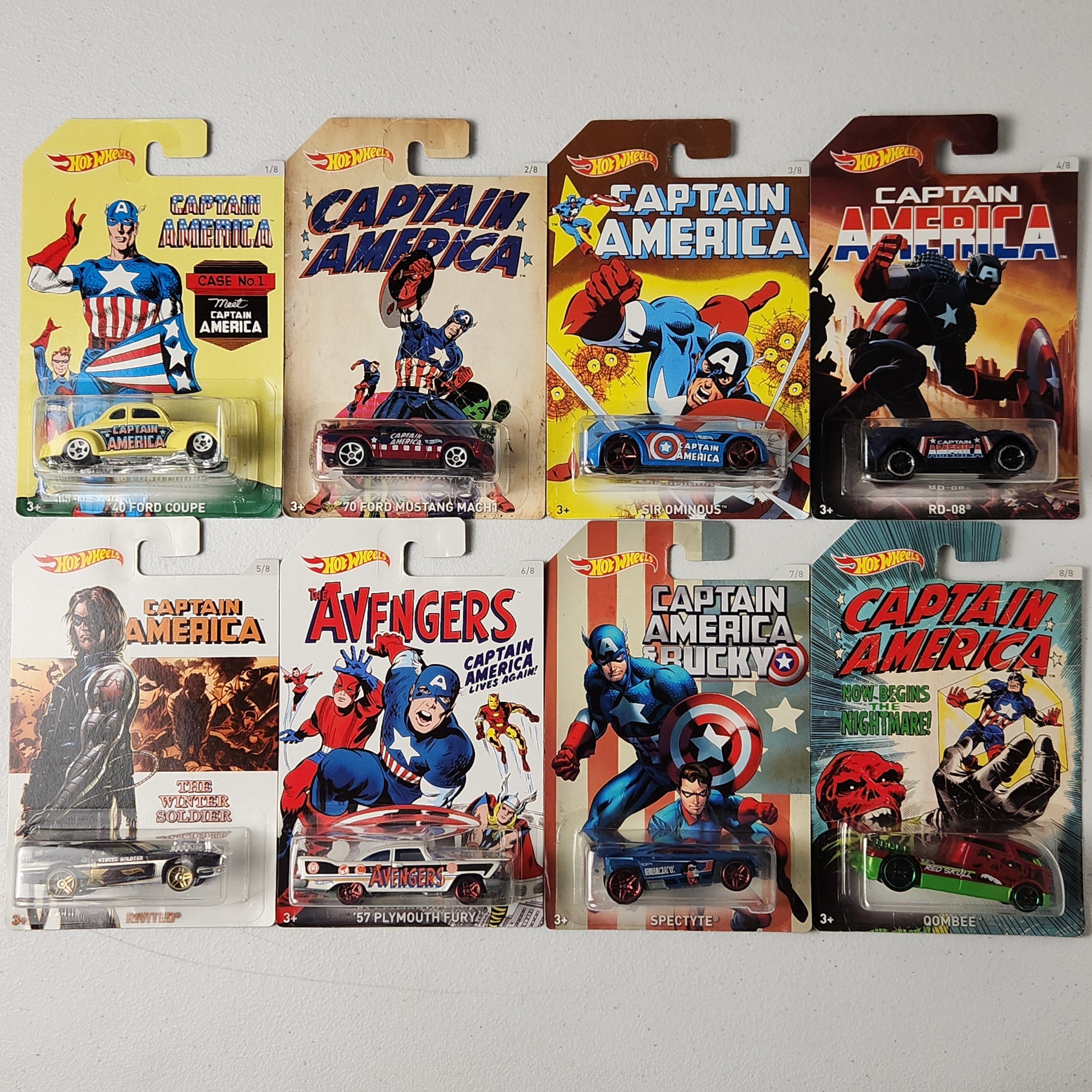 Captain America 8 Car Set Premium Hot Wheels 2023