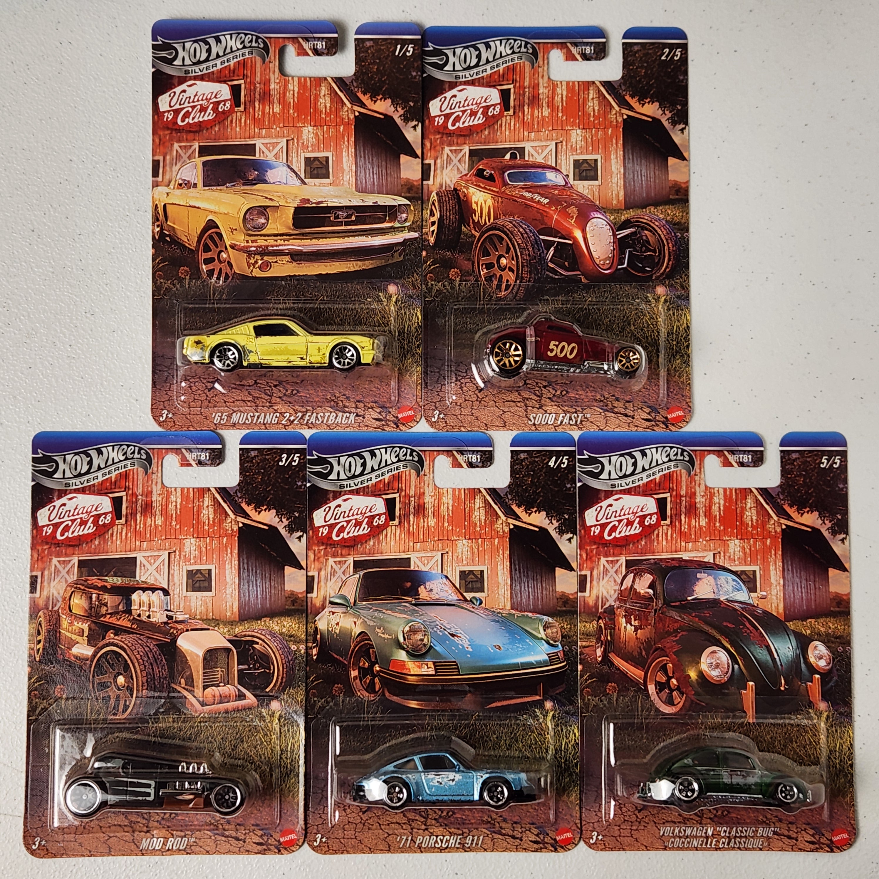 Vintage Club 1968 Mix 1 Set SS Hot Wheels