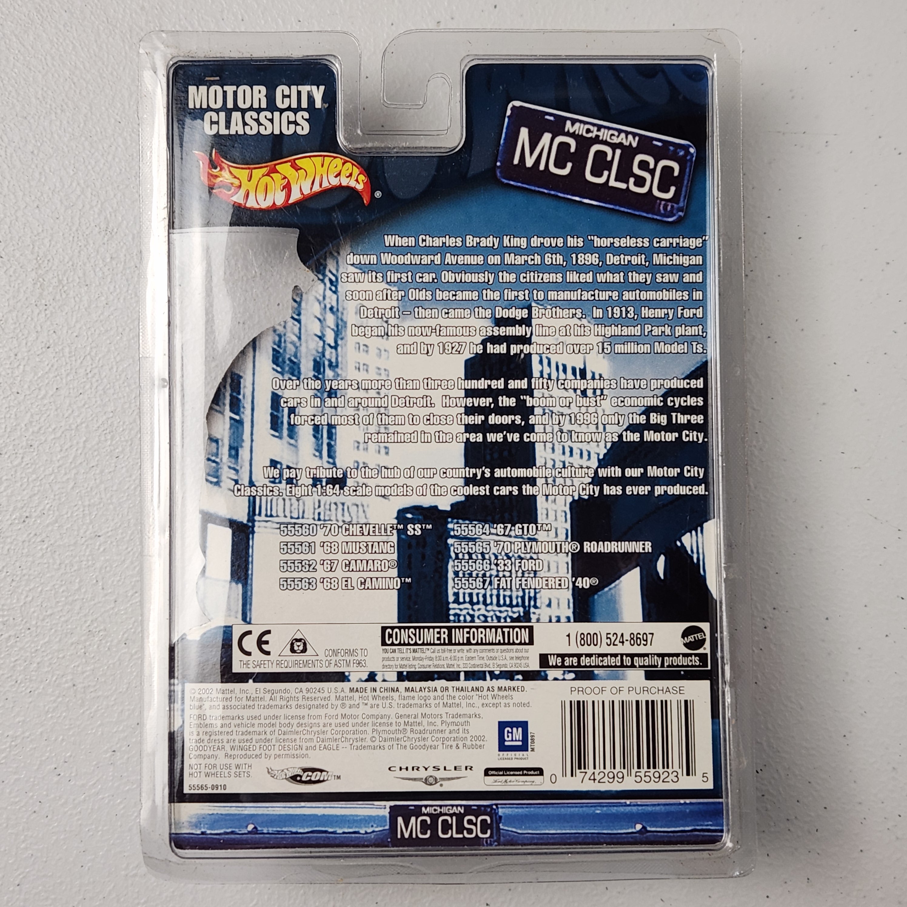 70 Plymouth Roadrunner Motor City Classics American Premium Hot Wheels 2003