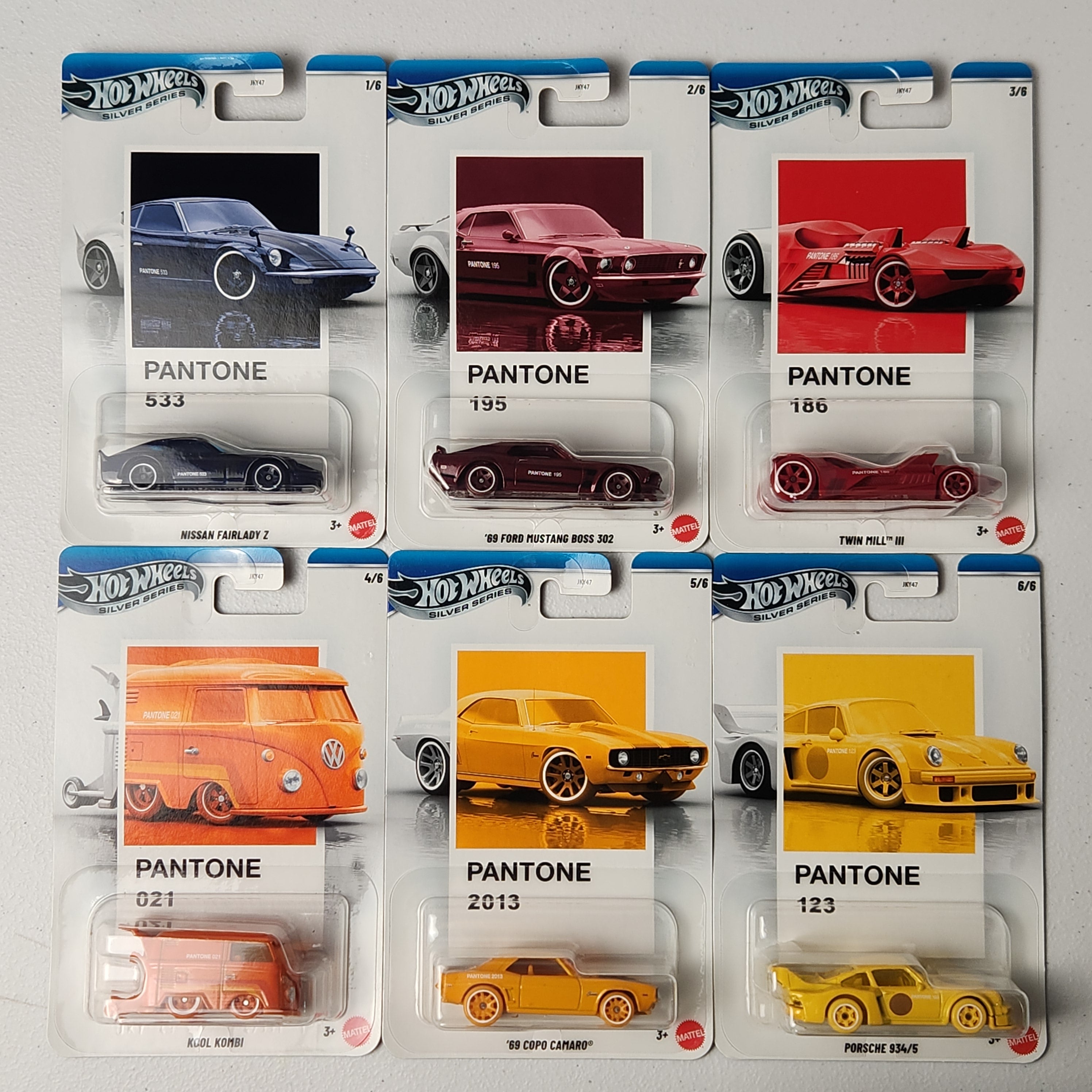 Pantone Mix 1 Full Set #1/6 to #6/6 Pantone Mix 1 Mixed SS Hot Wheels