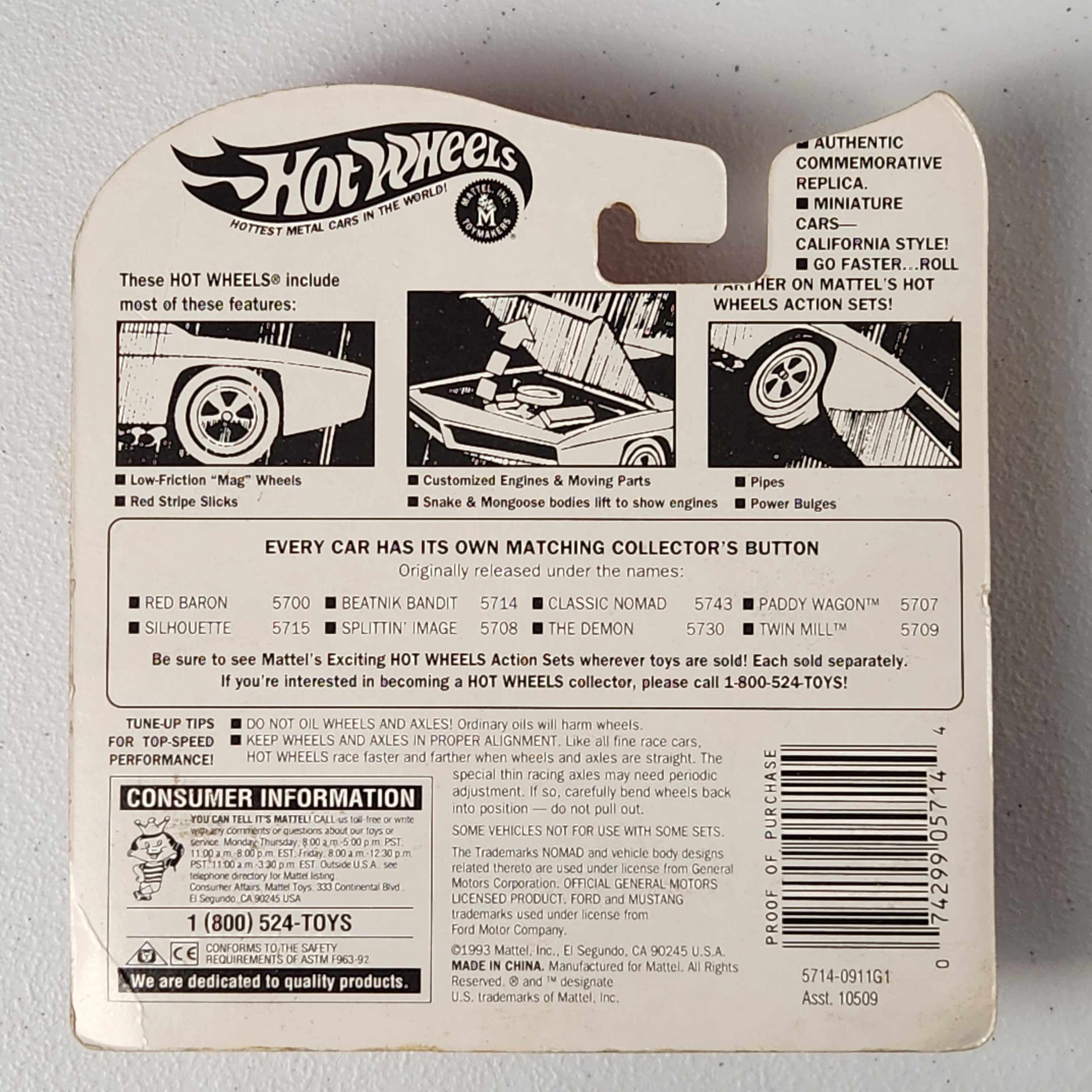 Beatnik Bandit 25th Anniversary Collector's Edition Replica Fantasy Premium Hot Wheels