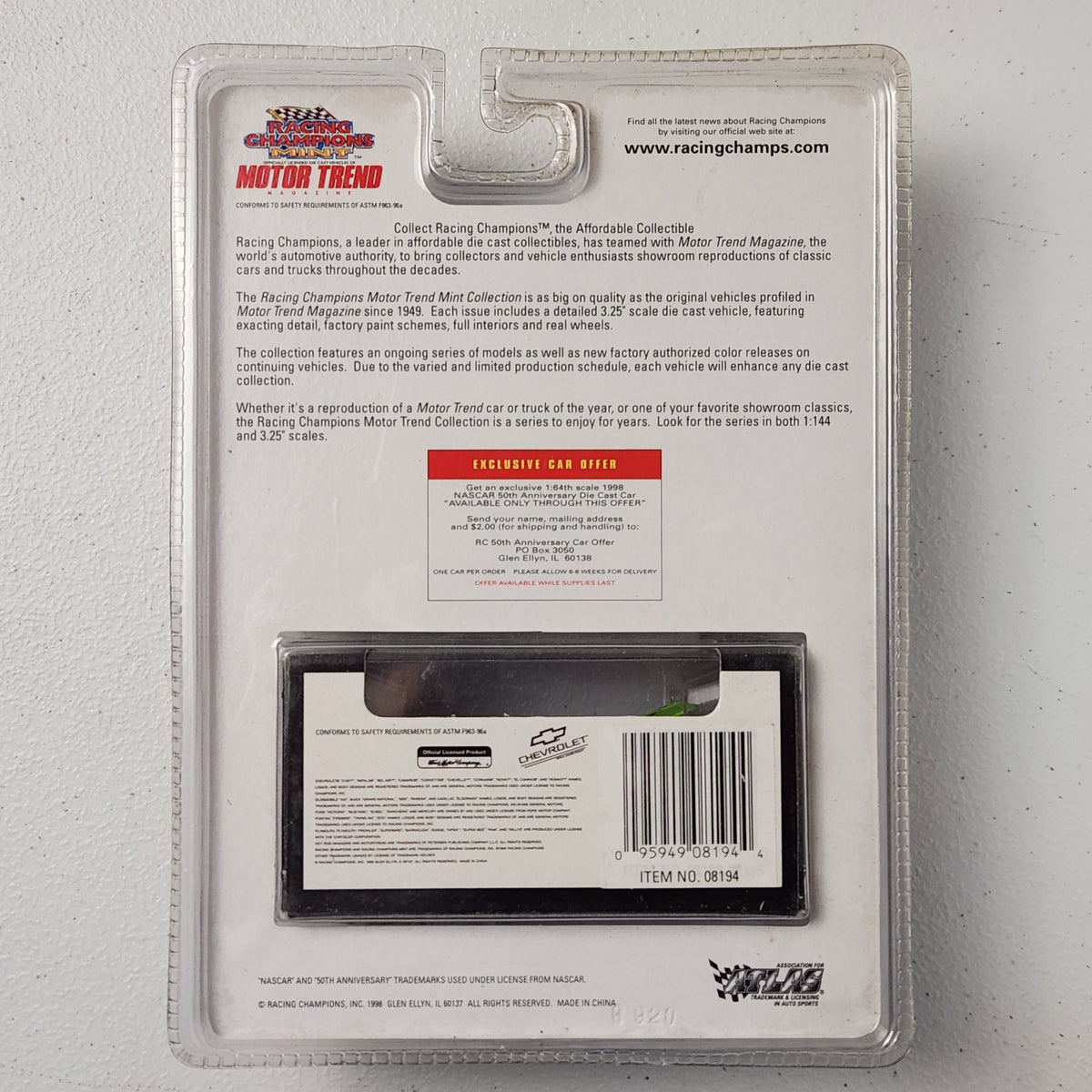 1970 Plymouth Barracuda Motor Trend American Racing Champions 1999