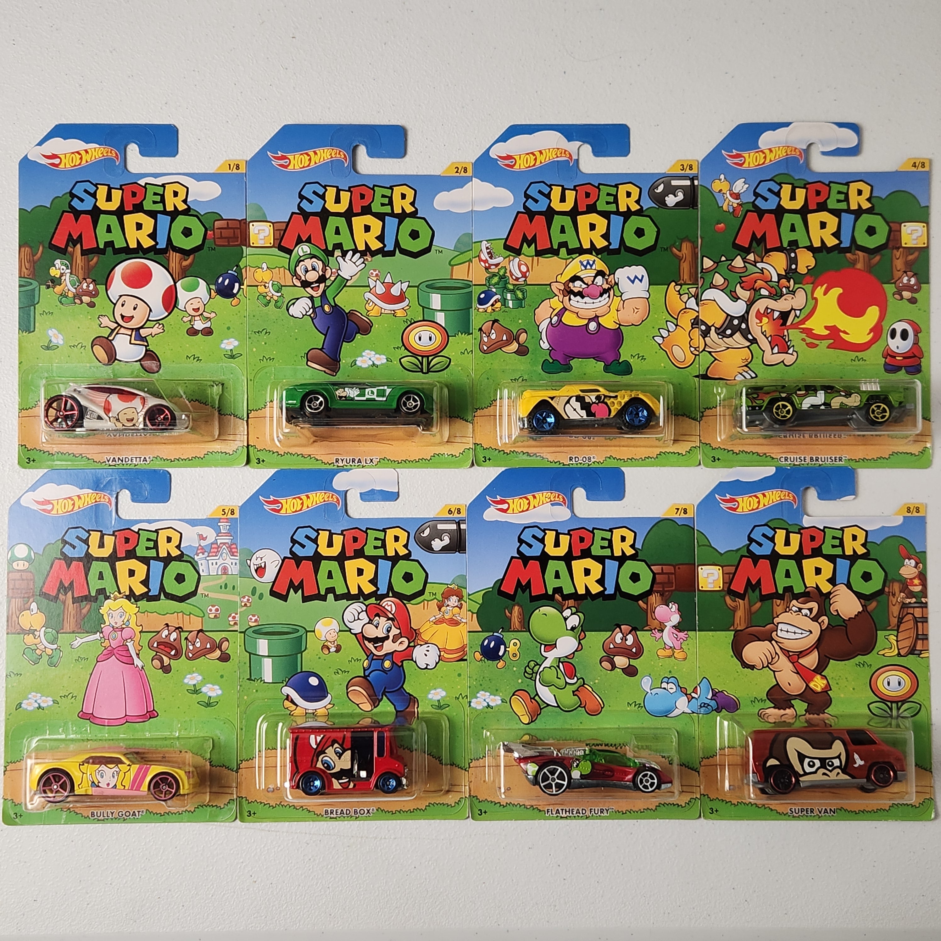 Super Mario 8 Car Set Premium Hot Wheels 2023