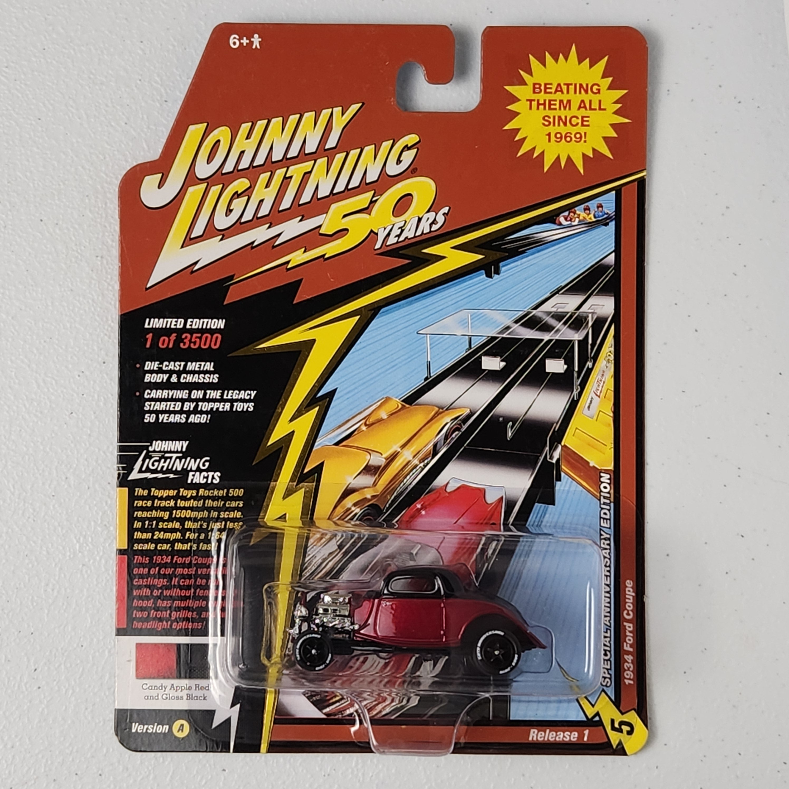 1934 Ford Coupe Johnny Lightning 50 Years American Johnny Lightning