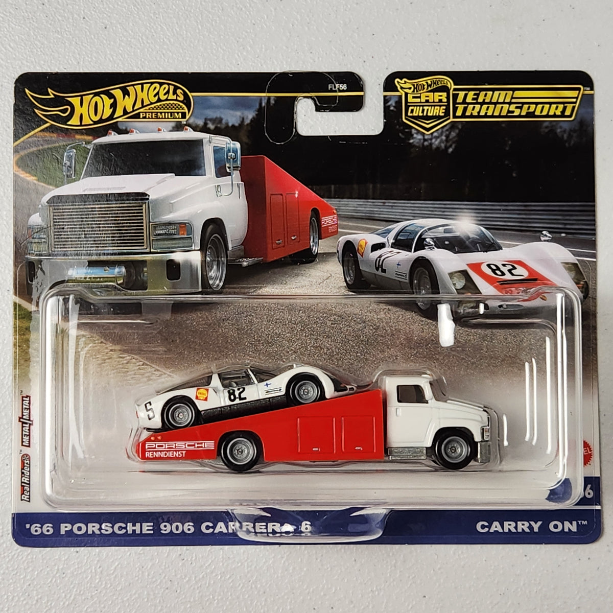 66 Porsche 906 Carrera 6 Carry On #66 Car Culture: Team Transport European Premium Hot Wheels 2024