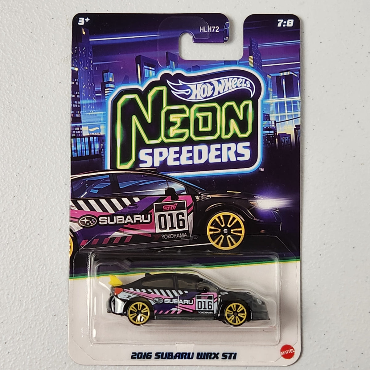 2016 Subaru WRX STI METAL BASE 7/8 JDM Neon Speeders Hot Wheels 2026