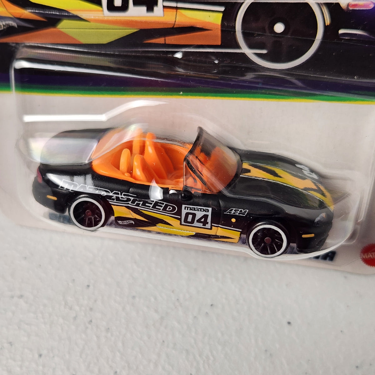 2004 Mazda Mazdaspeed Miata METAL BASE 8/8 JDM Neon Speeders Hot Wheels 2026