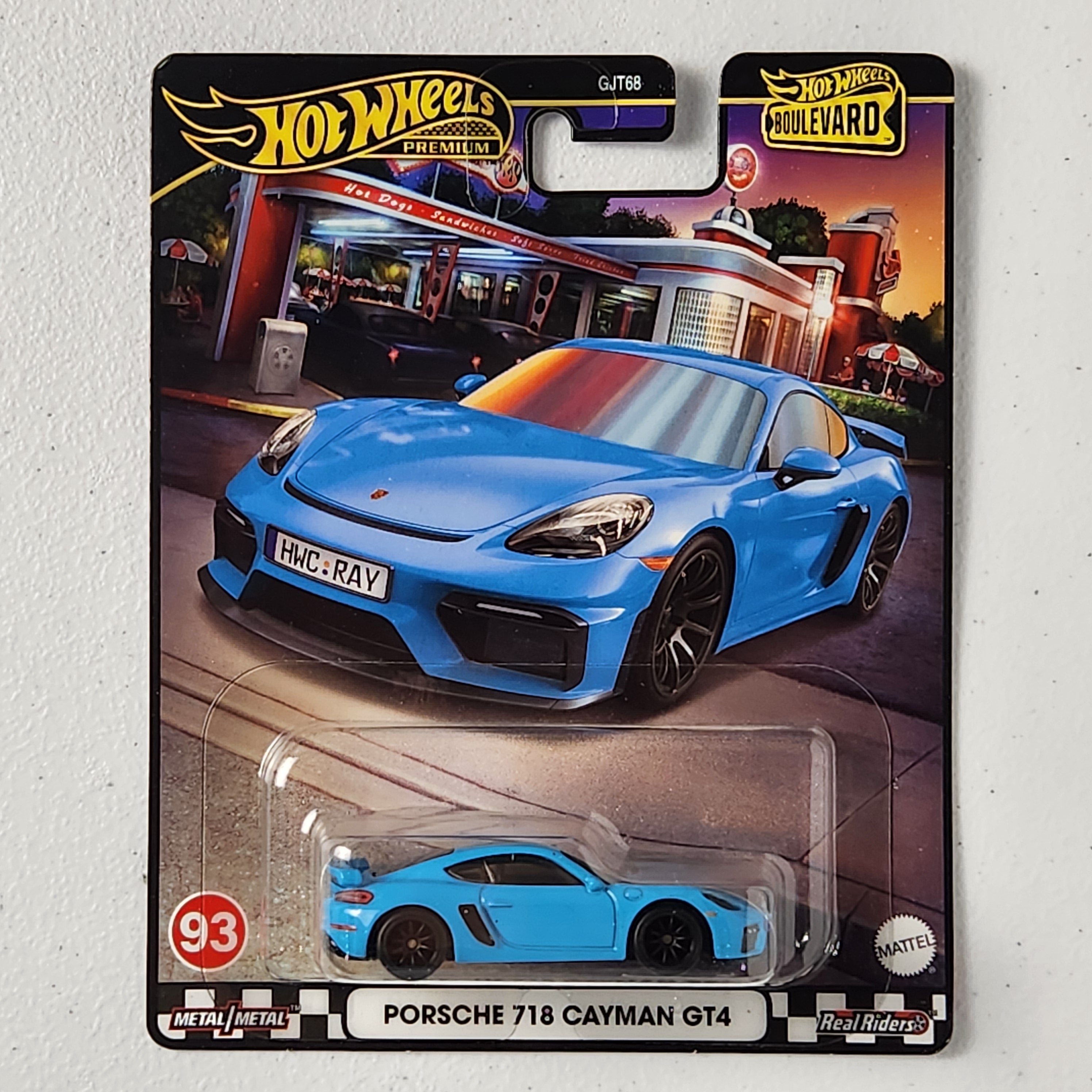 Porsche 718 Cayman GT4 #93 Boulevard European Premium Hot Wheels