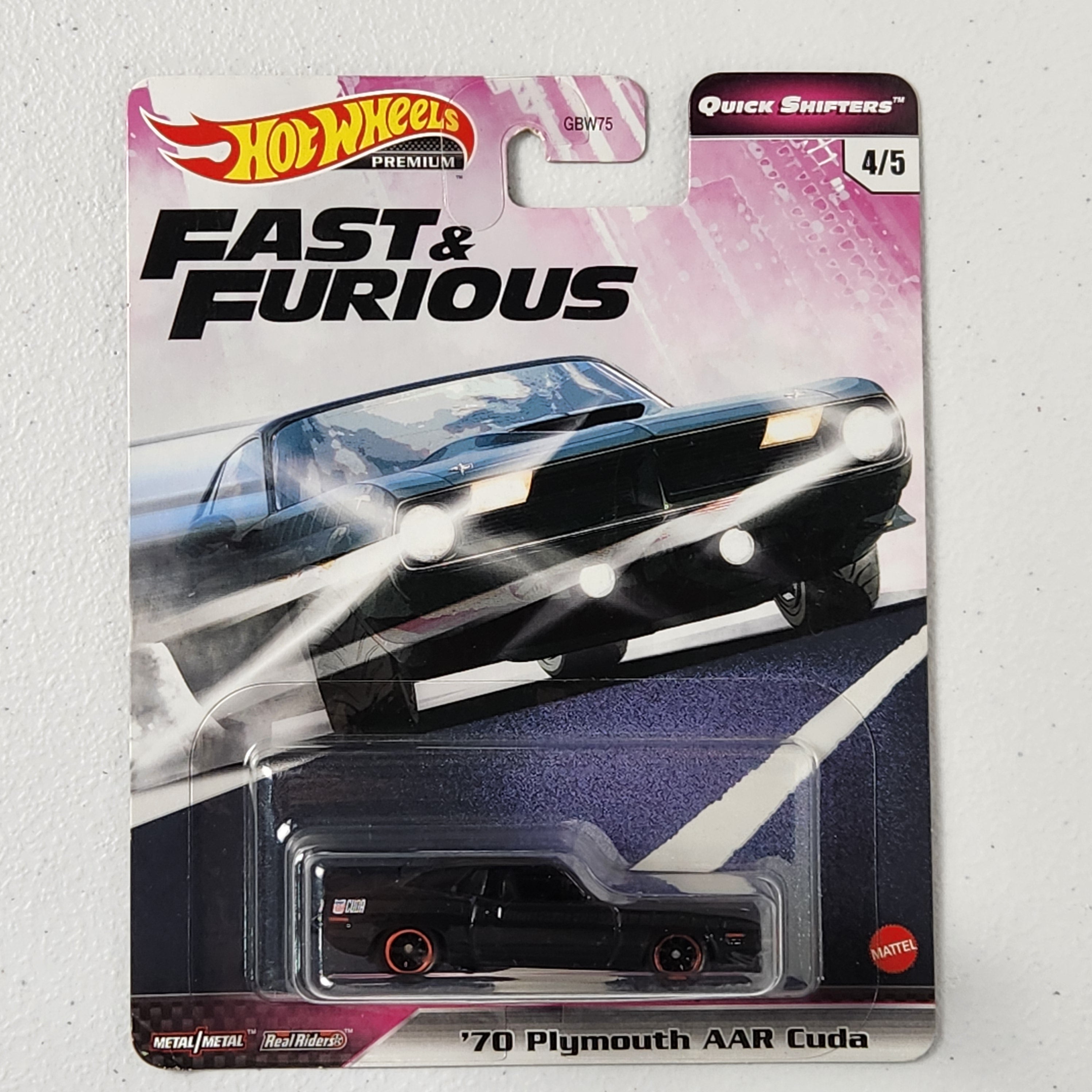 '70 Plymouth AAR Cuda #4/5 F&F Quick Shifters American Premium Hot Wheels