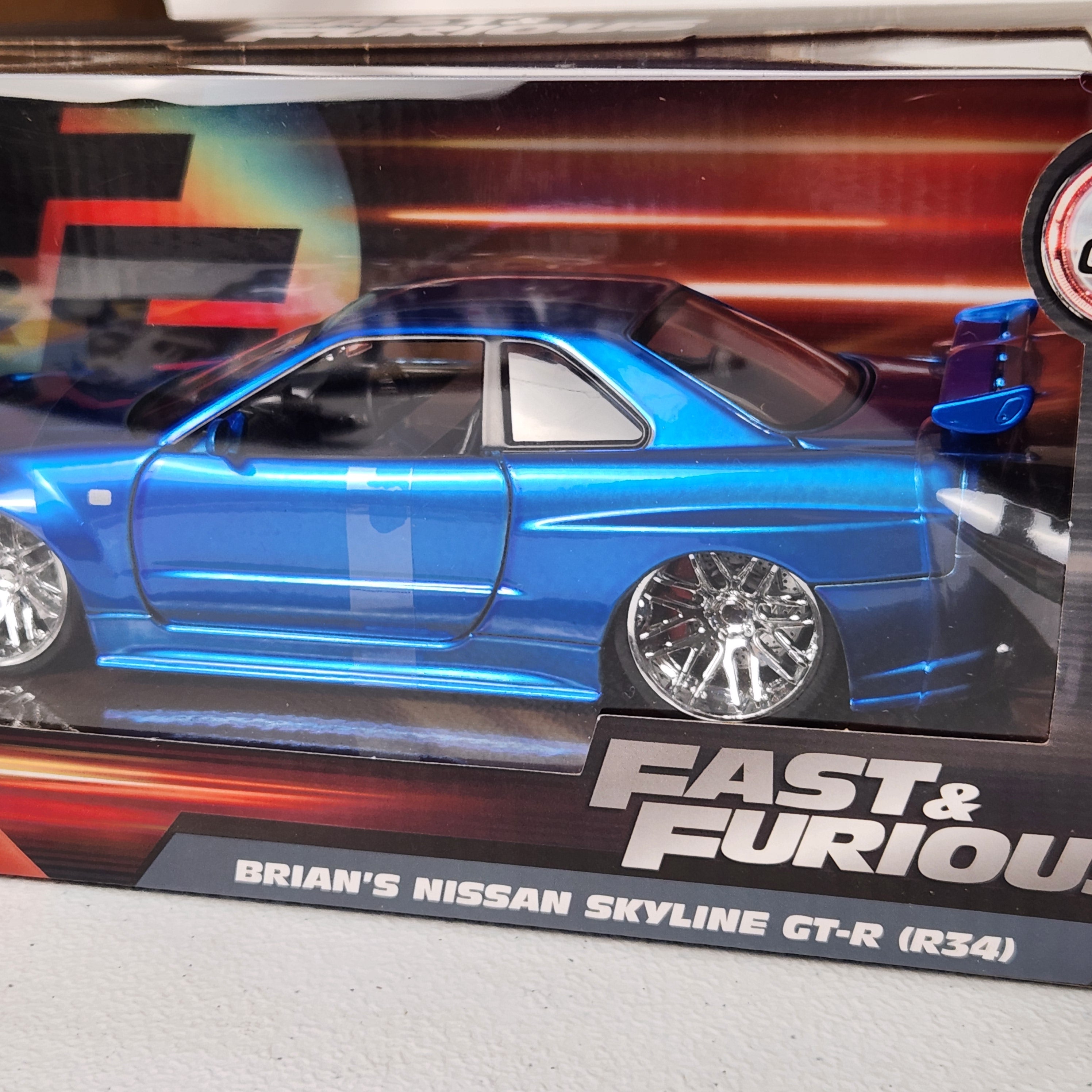 Brian's Nissan Skyline GTR Fast and Furious Hollywood Rides Diecast Jada 1:24