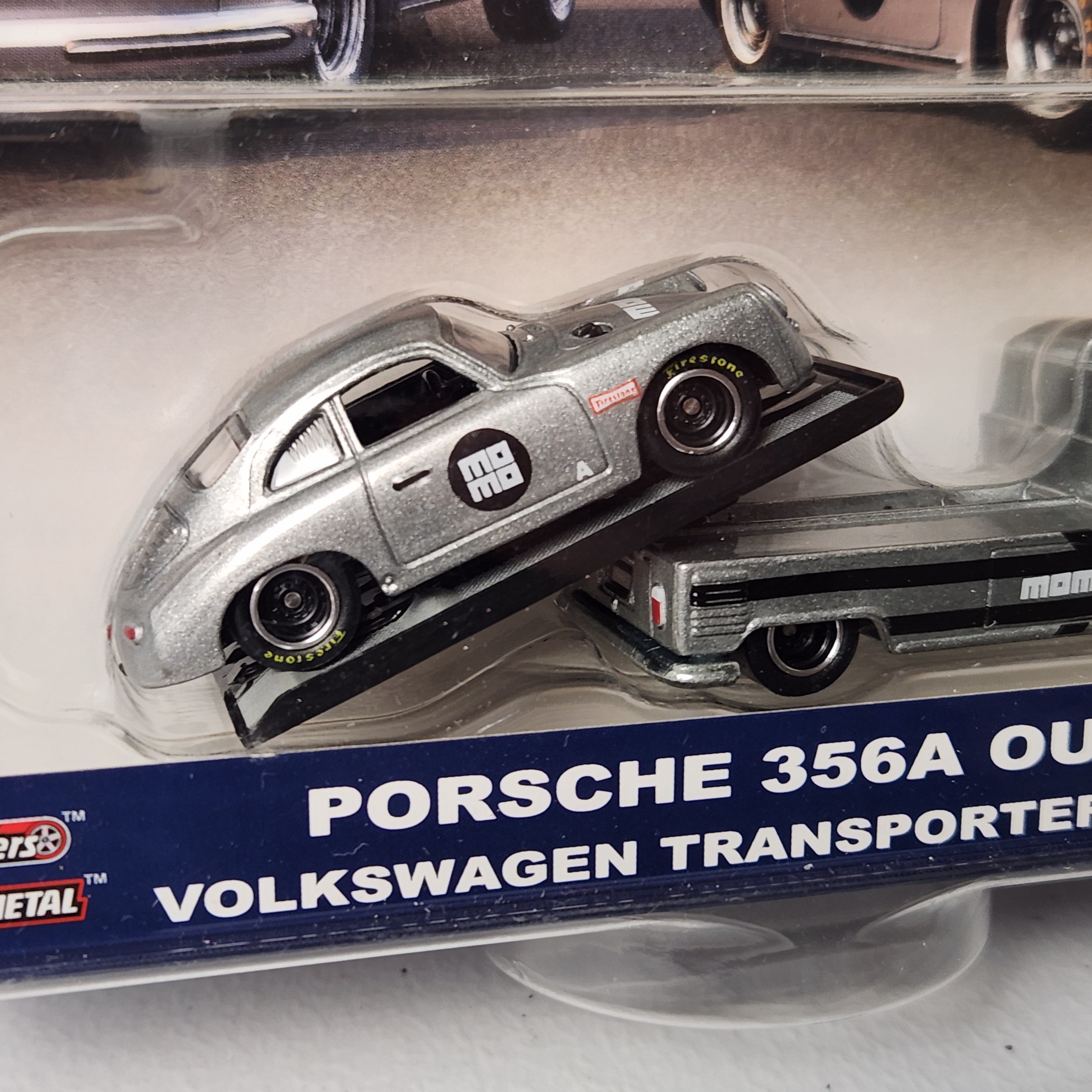 Porsche 356A Outlaw Volkswagen Transporter T1 Pickup #13 Team Transport European Premium Hot Wheels 2023