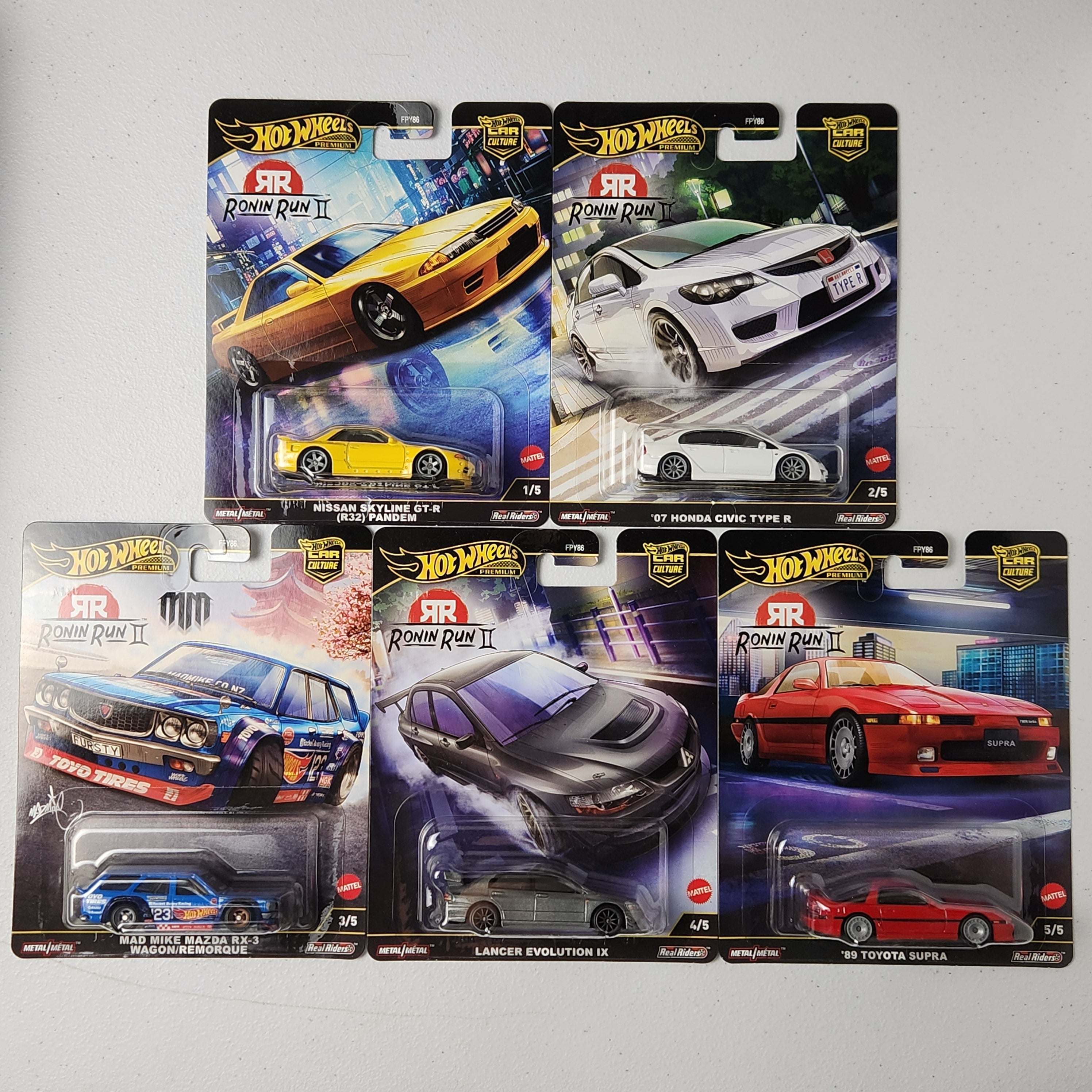 Ronin Run II 5-Car Set JDM Premium Hot Wheels 2025