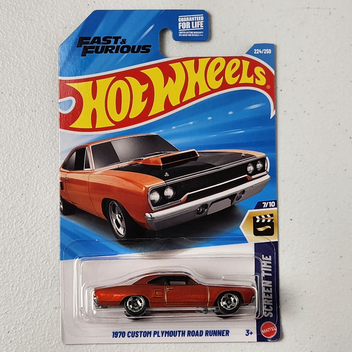 1970 Custom Plymouth Road Runner American Mainline Hot Wheels