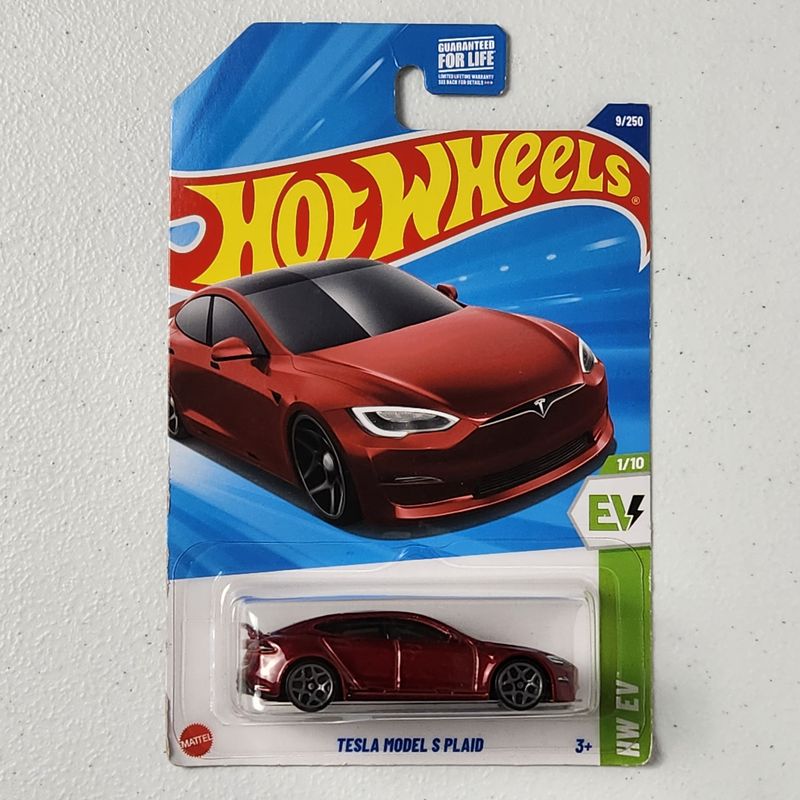 Tesla Model S Plaid EV American Mainline Hot Wheels