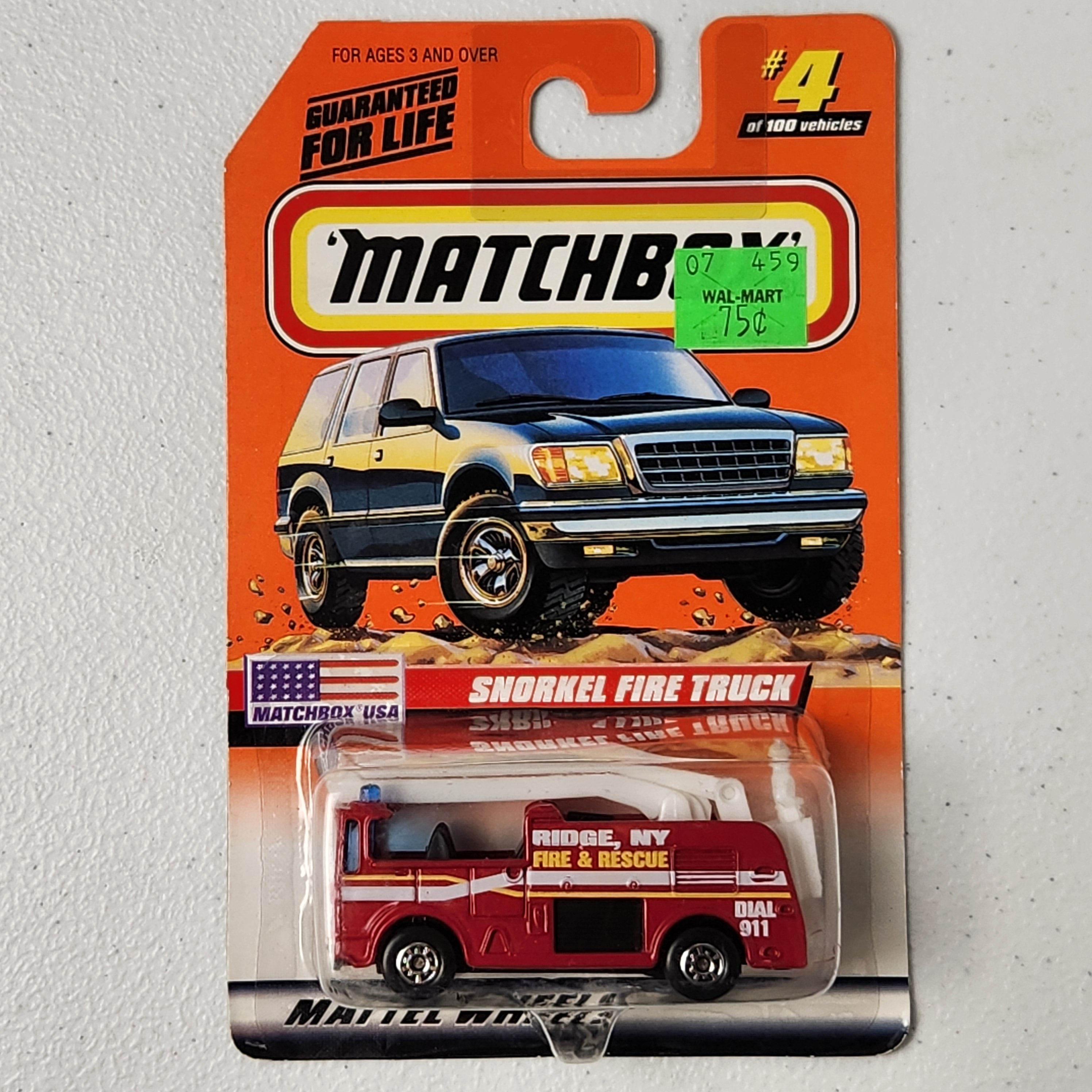 Snorkel Fire Truck American Mainline Matchbox 1998