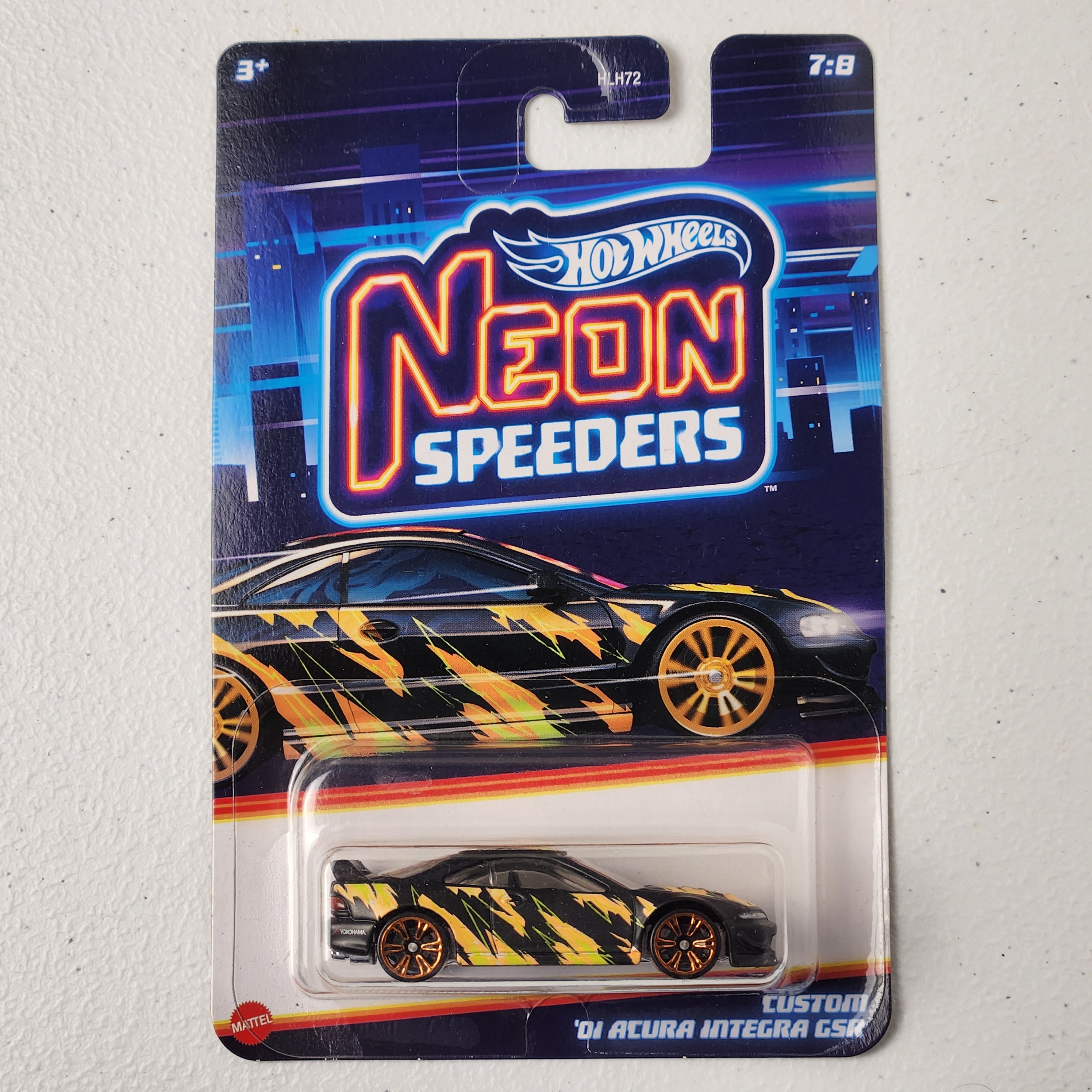 01 Acura Integra GSR 7/8 JDM Neon Speeders Hot Wheels 2024