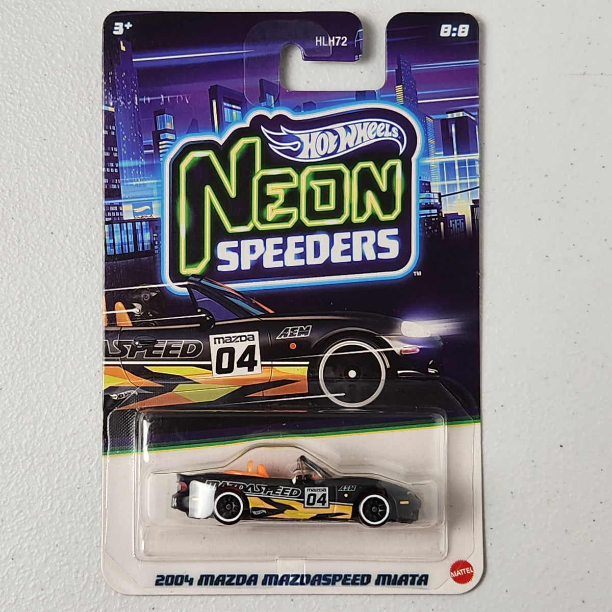 2004 Mazda Mazdaspeed Miata METAL BASE 8/8 JDM Neon Speeders Hot Wheels 2026