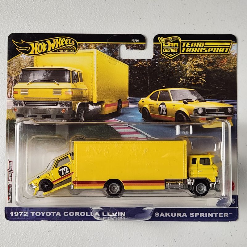 1972 Toyota Corolla Levin, Sakura Sprinter Car Culture Team Transport JDM Premium Hot Wheels