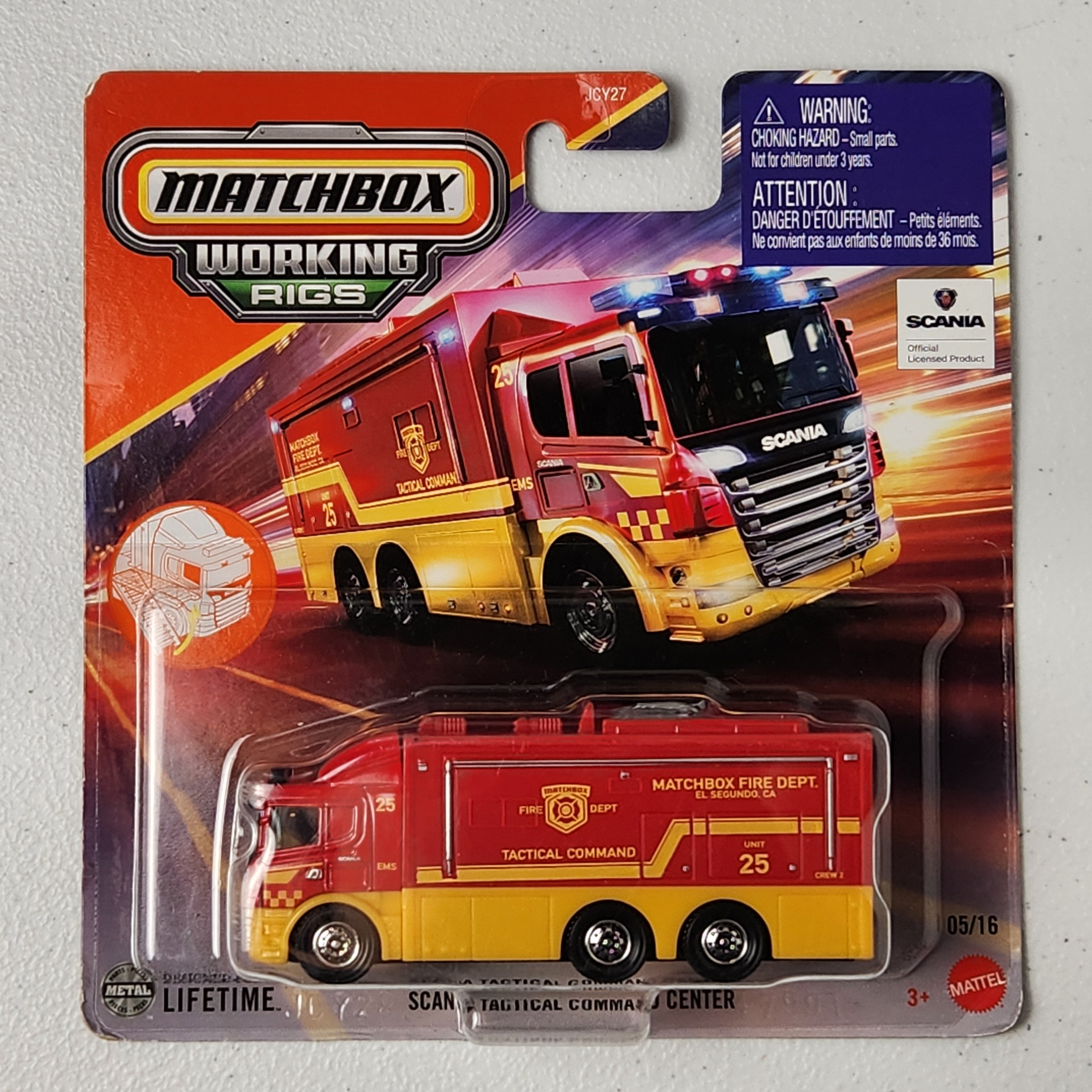 Scania Tactical Command Fire Truck European Moving Parts Matchbox 2025