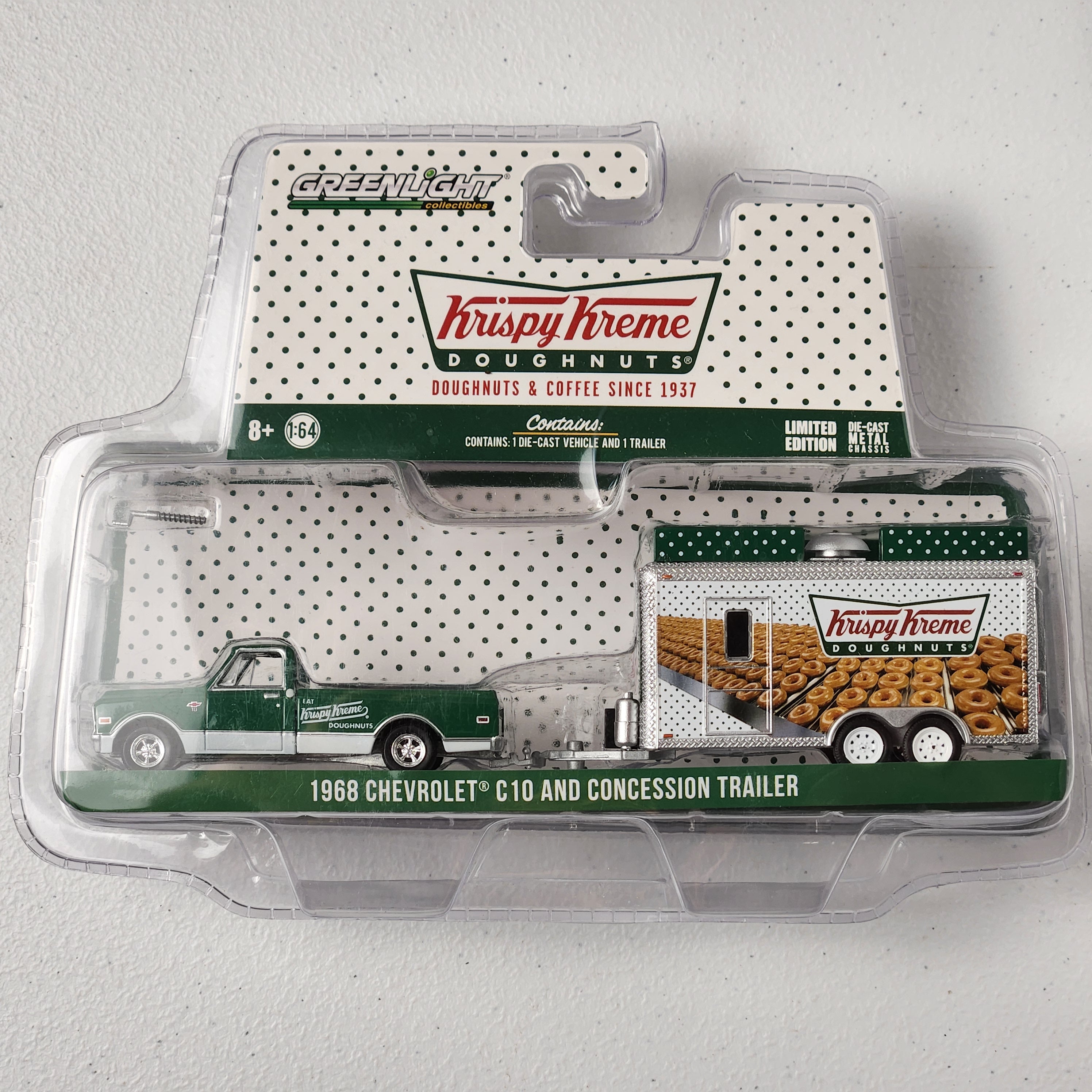 1968 Chevrolet C10 and Concession Trailer Krispy Kreme Hitch & Tow Series 4 American Greenlight 2016